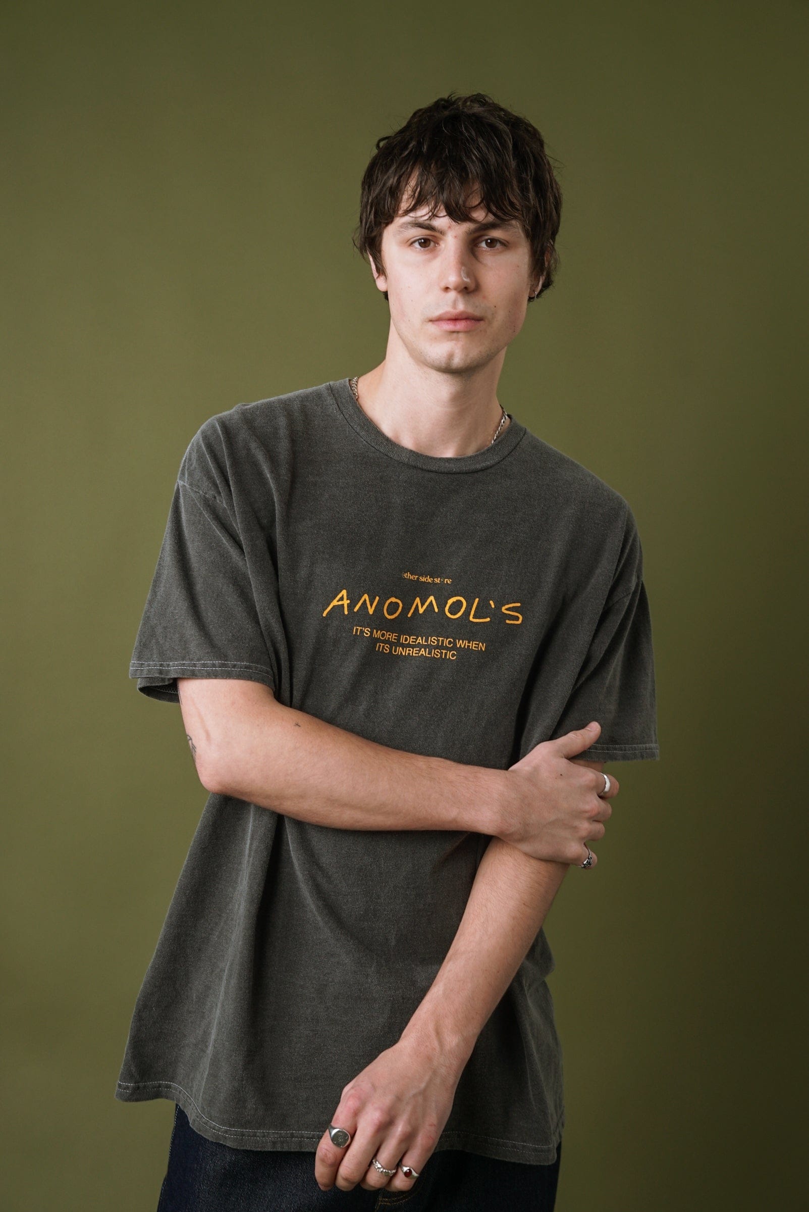 Other Side Store 'Anomols' Vintage Washed Tee - Black