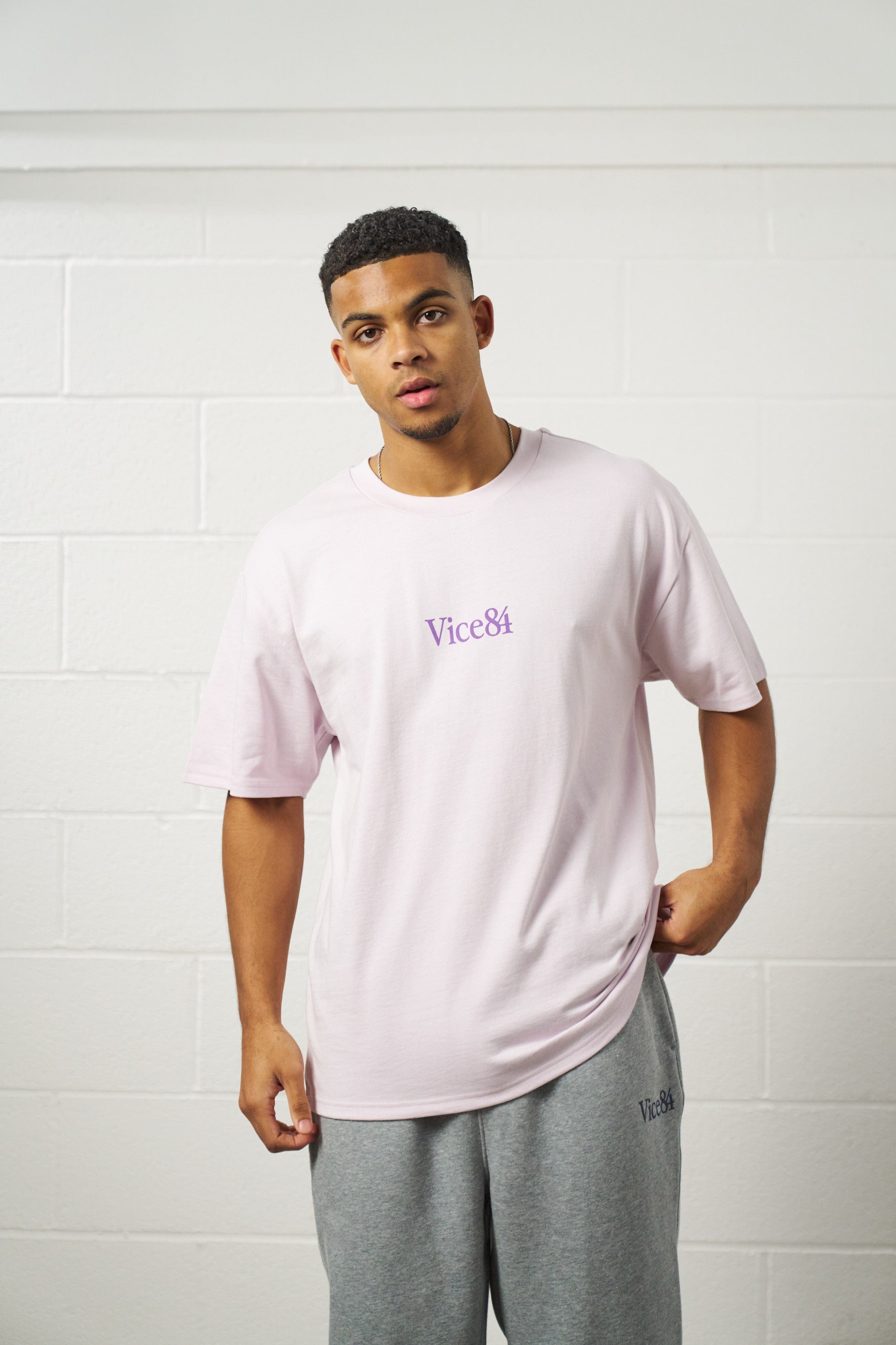 Vice 84 Premium Heavy 270GSM Boxy Tee - Orchid