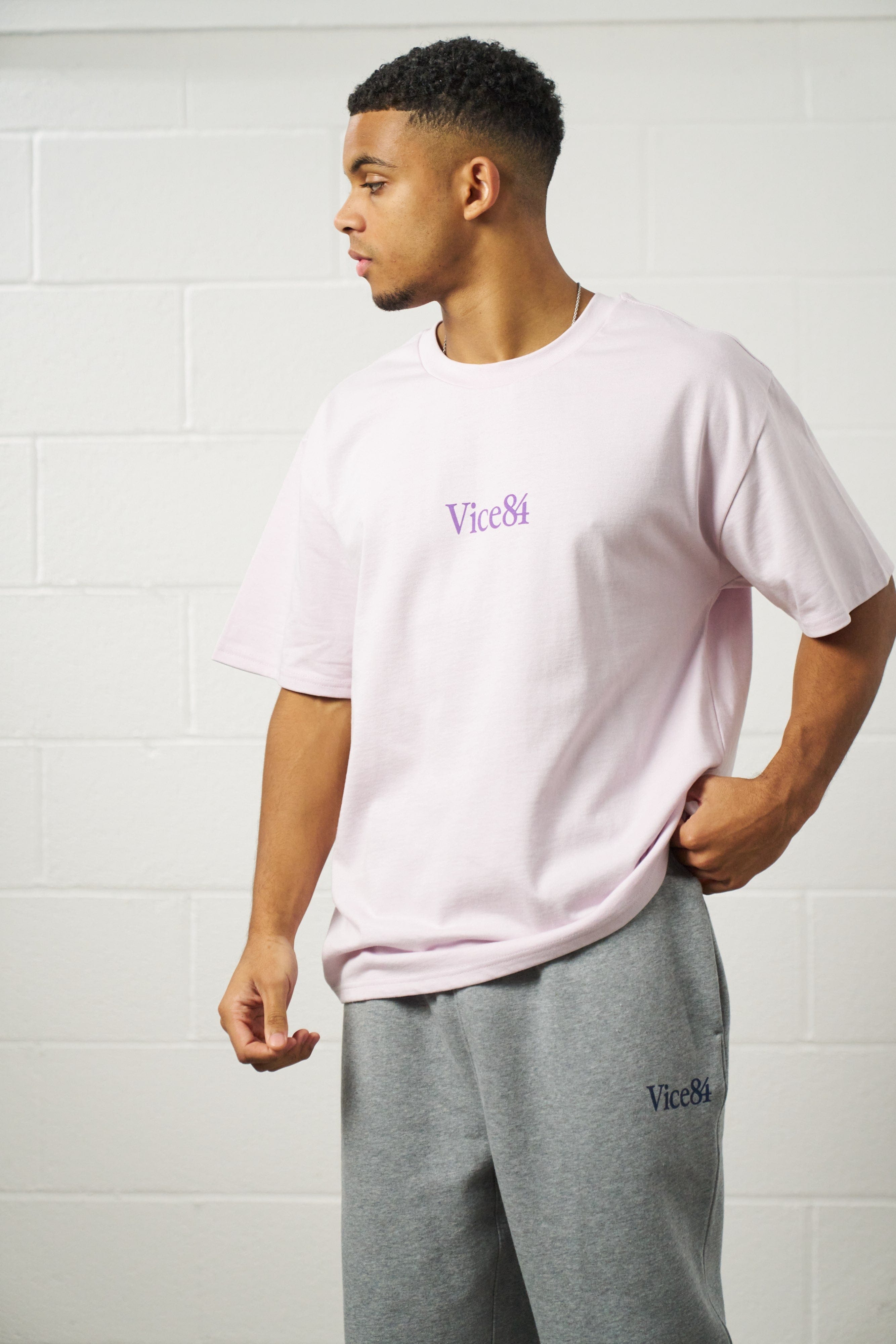 Vice 84 Premium Heavy 270GSM Boxy Tee - Orchid