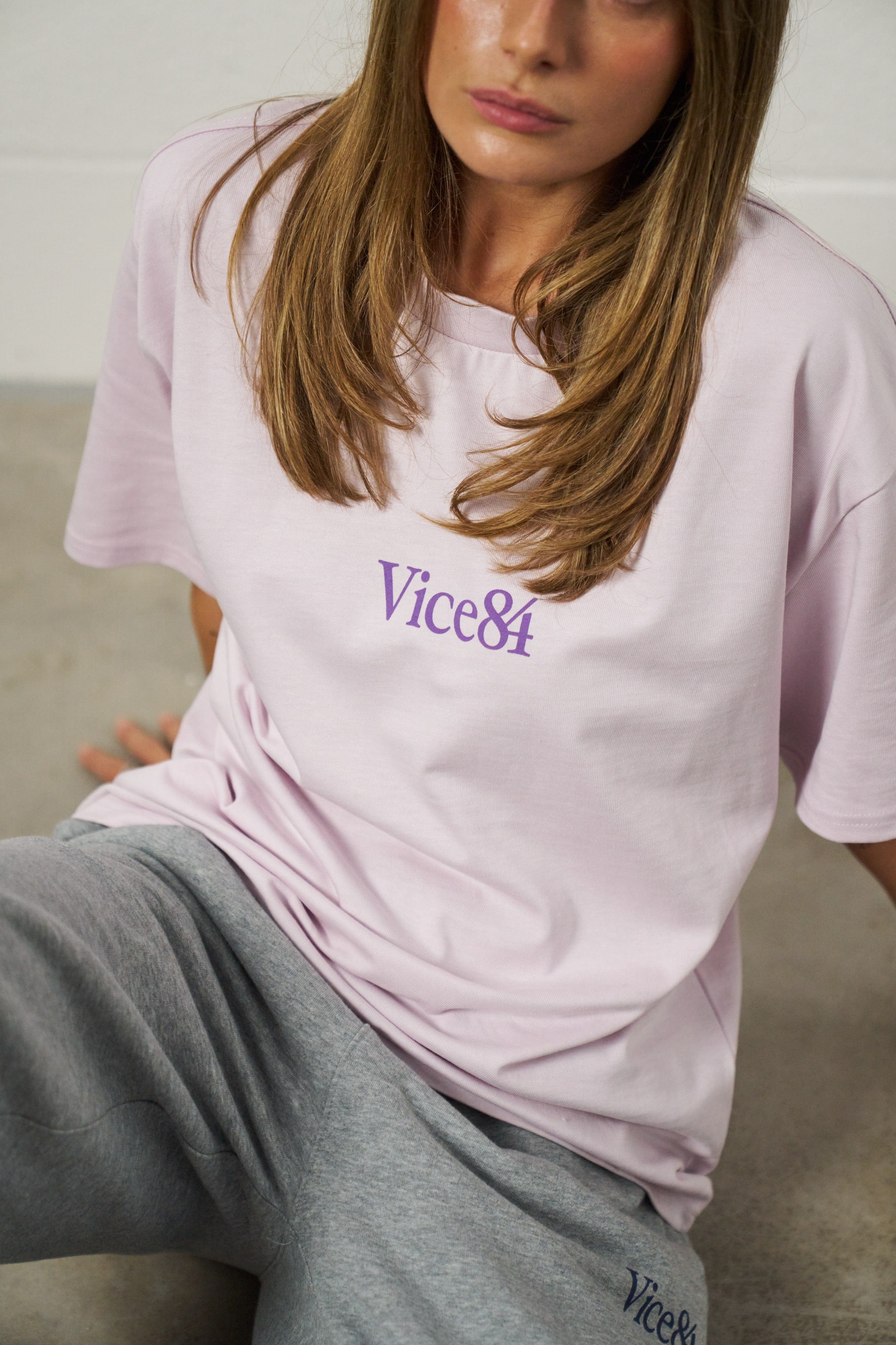 Vice 84 Premium Heavy 270GSM Boxy Tee - Orchid