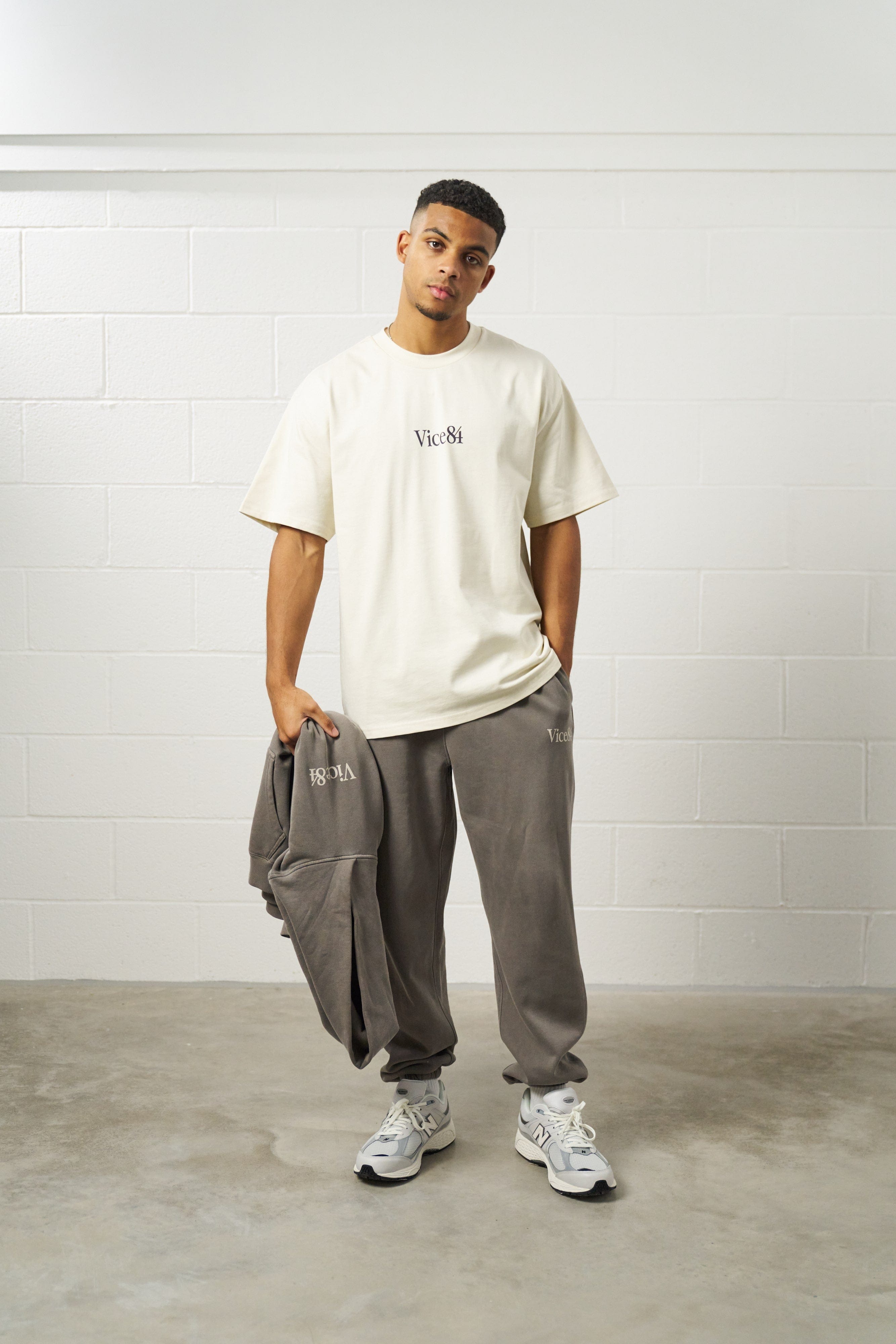 Vice 84 Premium Heavy 270GSM Boxy Tee - Ecru