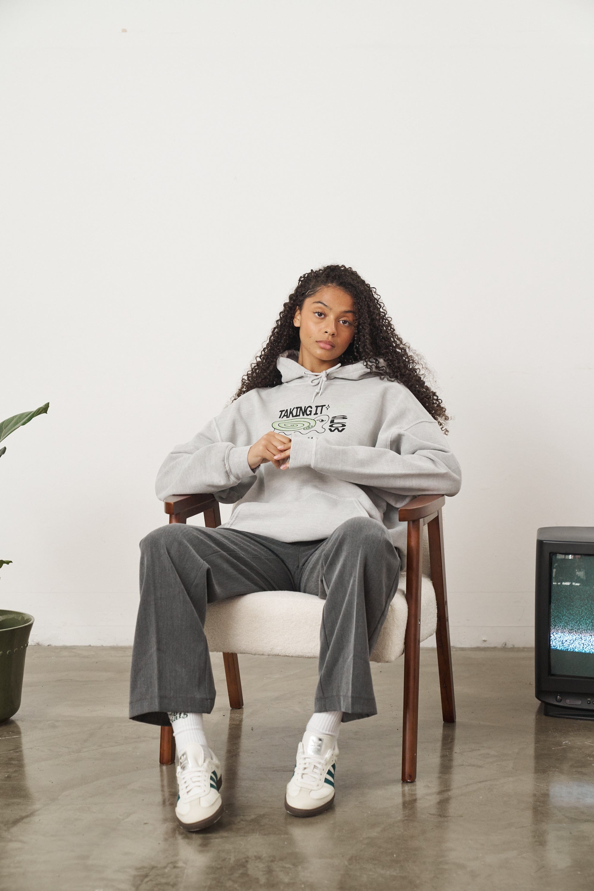 KBar Design KBAR X UN:IK 'Taking It Slow' Vintage Washed Hoodie - Grey
