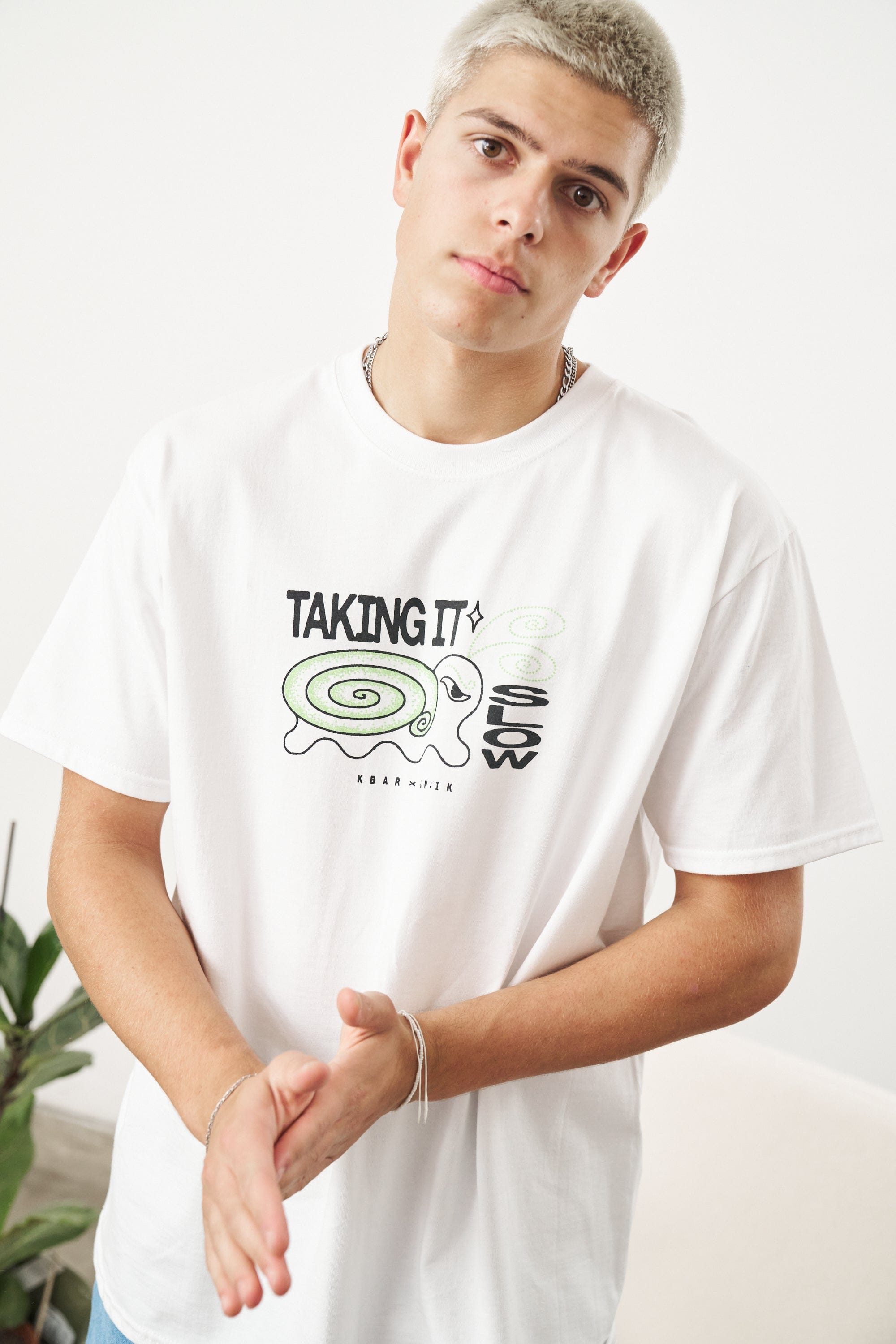 KBar Design KBAR X UN:IK 'Taking It Slow' Tee - White