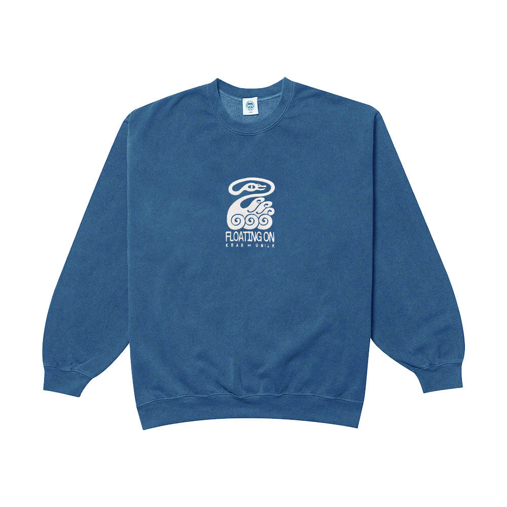 KBar Design KBAR X UN:IK 'Floating On' Vintage Washed Sweater - Blue