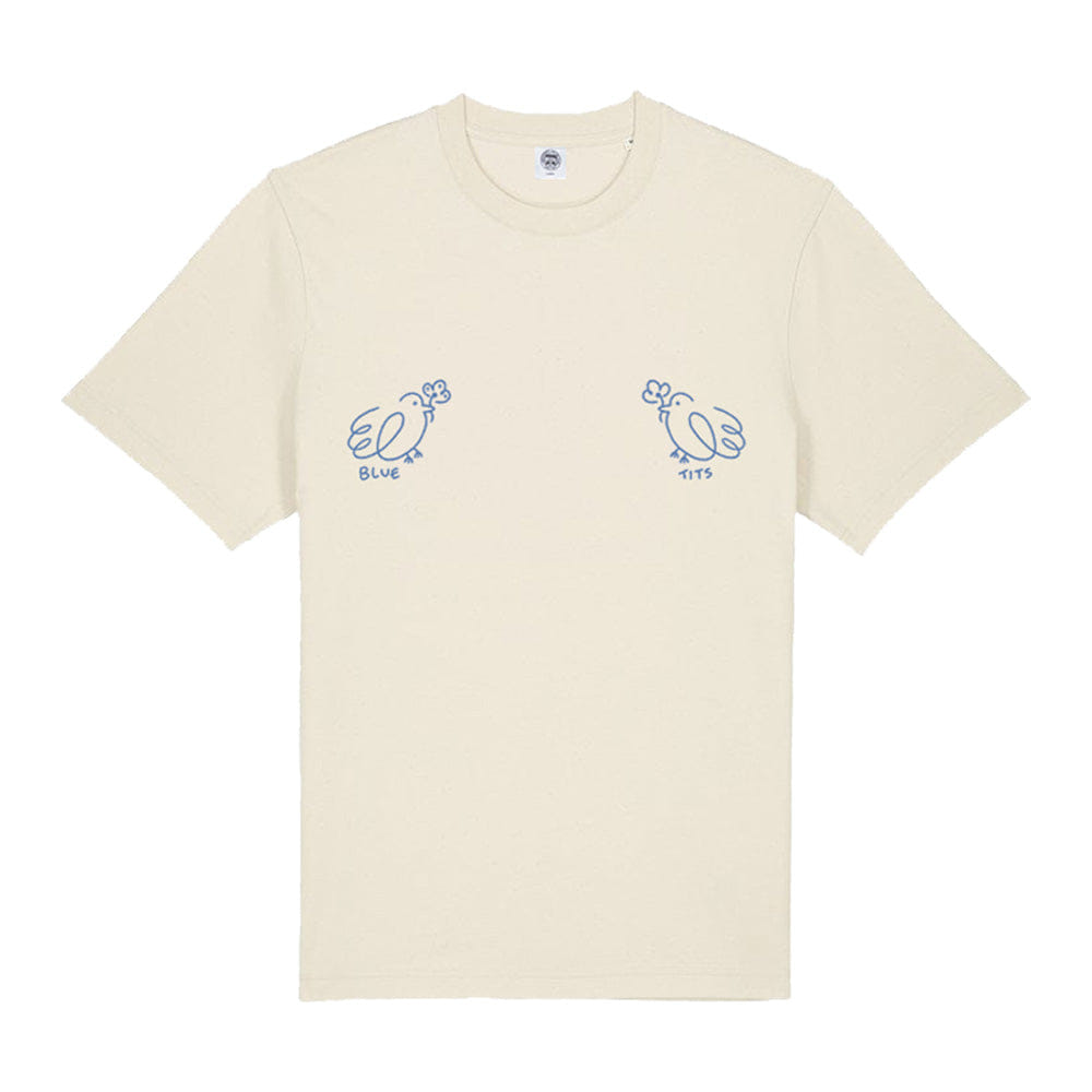Other Side Store 'Blue Tits' Tee - Off White