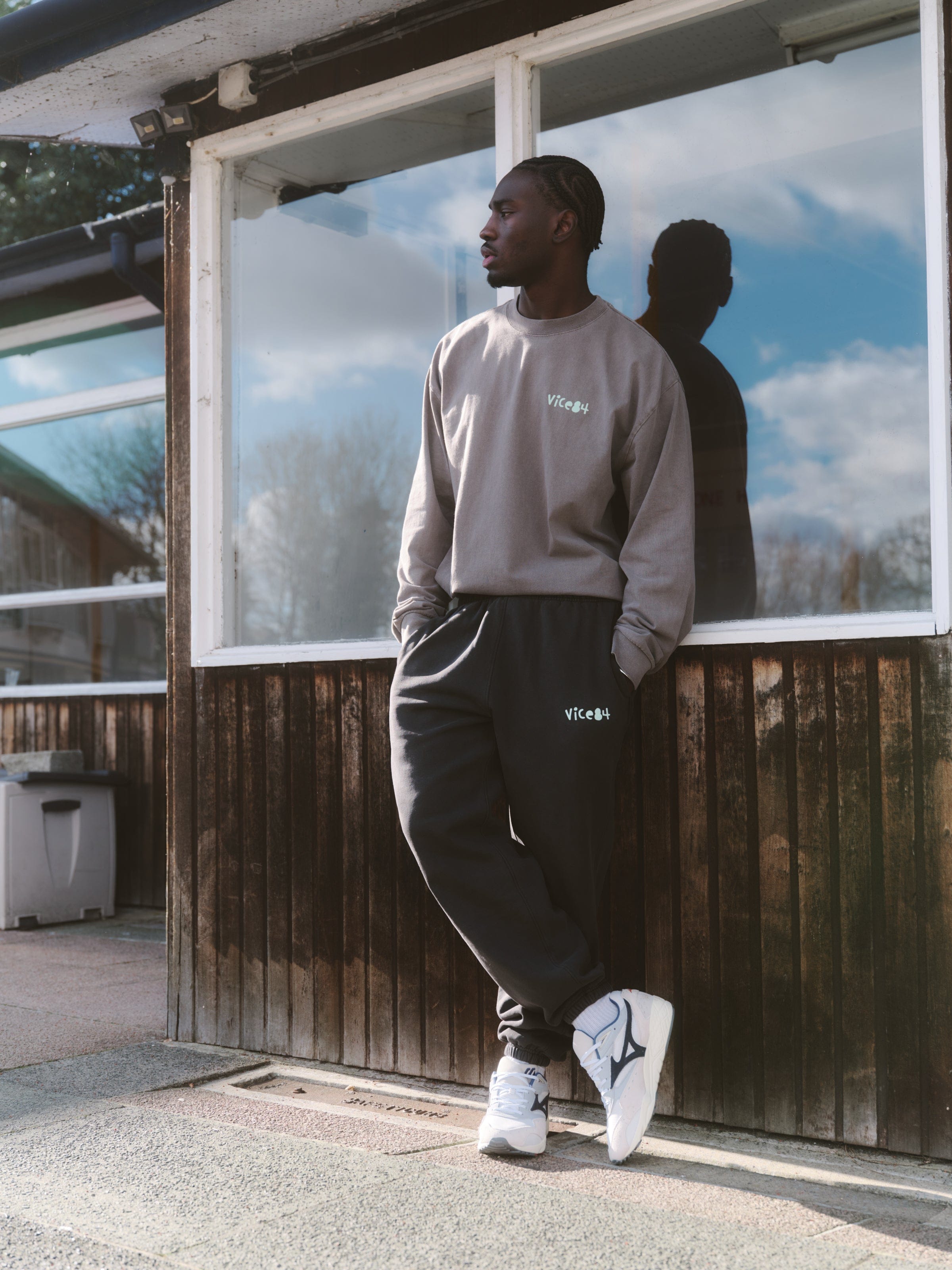 Vice 84 'Original Sporting Goods' Joggers - Faded Black