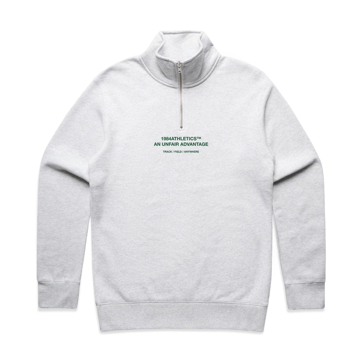 Vice 84 'Athletics' 1/4 Zip Sweater - Ash Grey