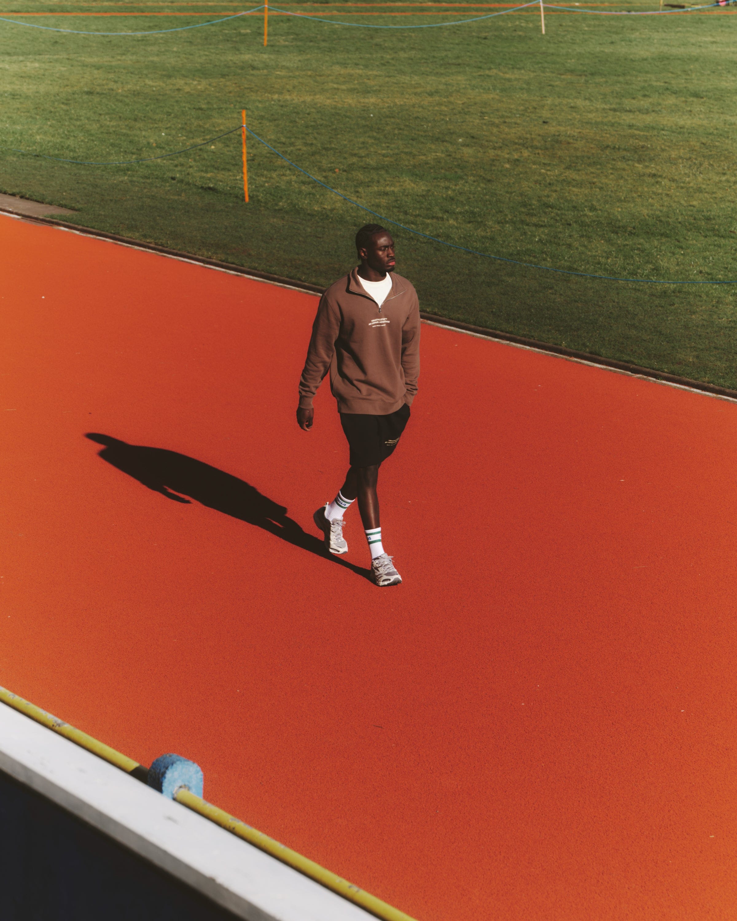 Vice 84 'Athletics' 1/4 Zip Sweater - Walnut