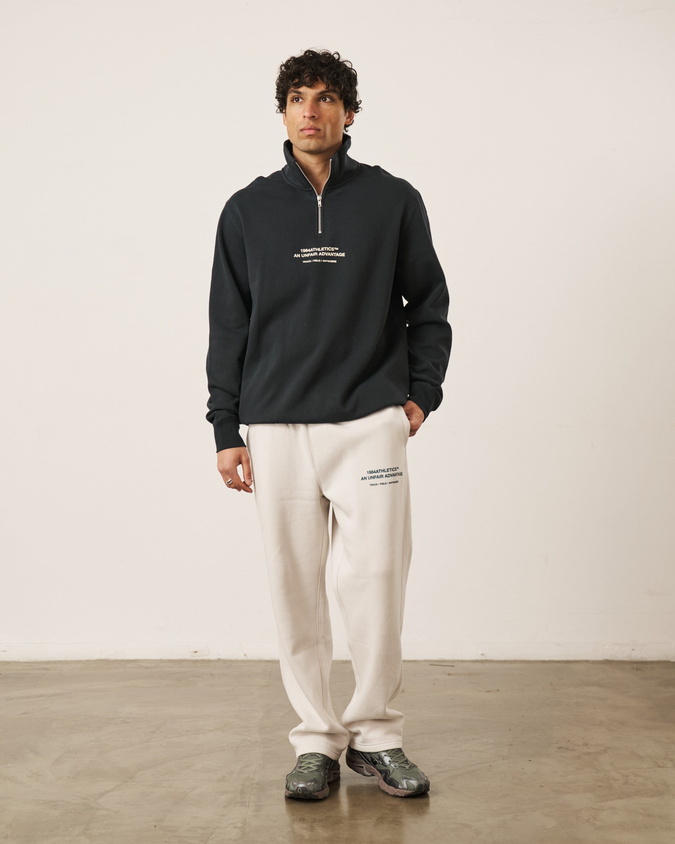 Vice 84 'Athletics' 1/4 Zip Sweater - Navy