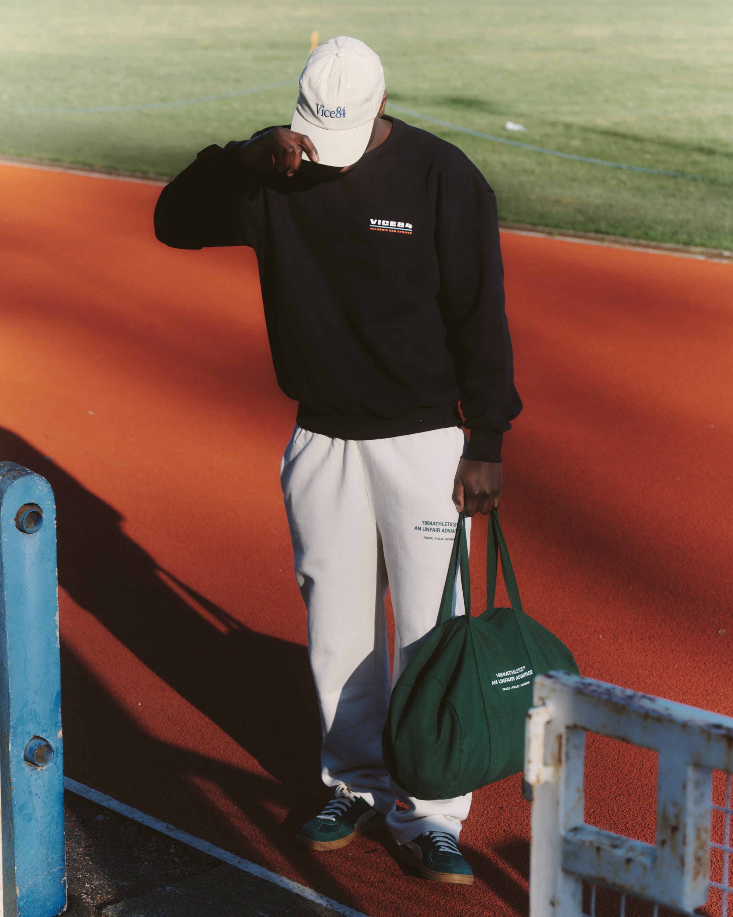 Vice 84 'Athletics' Cuffless Joggers - Bone