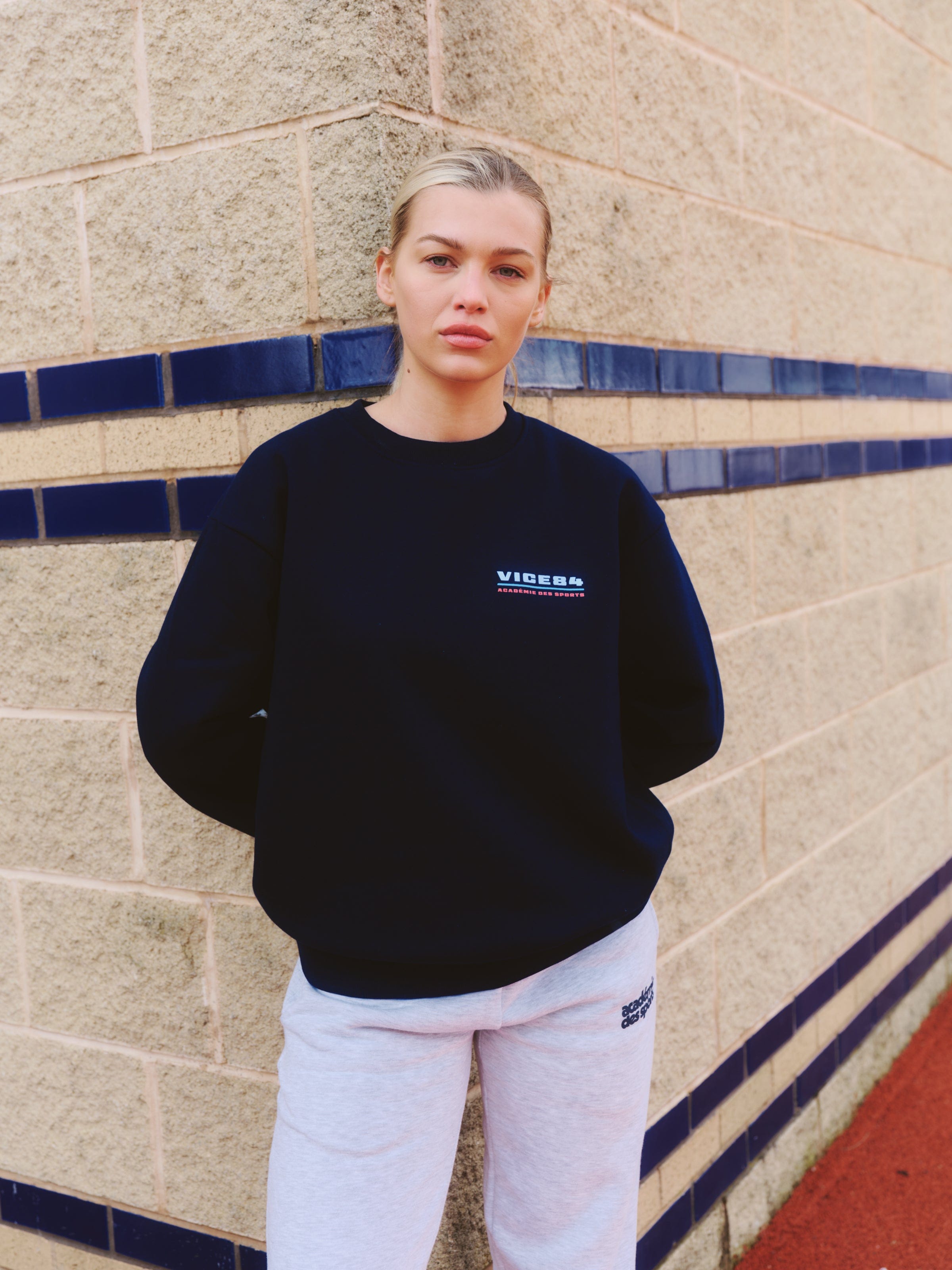 Vice 84 'Académie des Sports Logo' Heavyweight Sweater - Navy