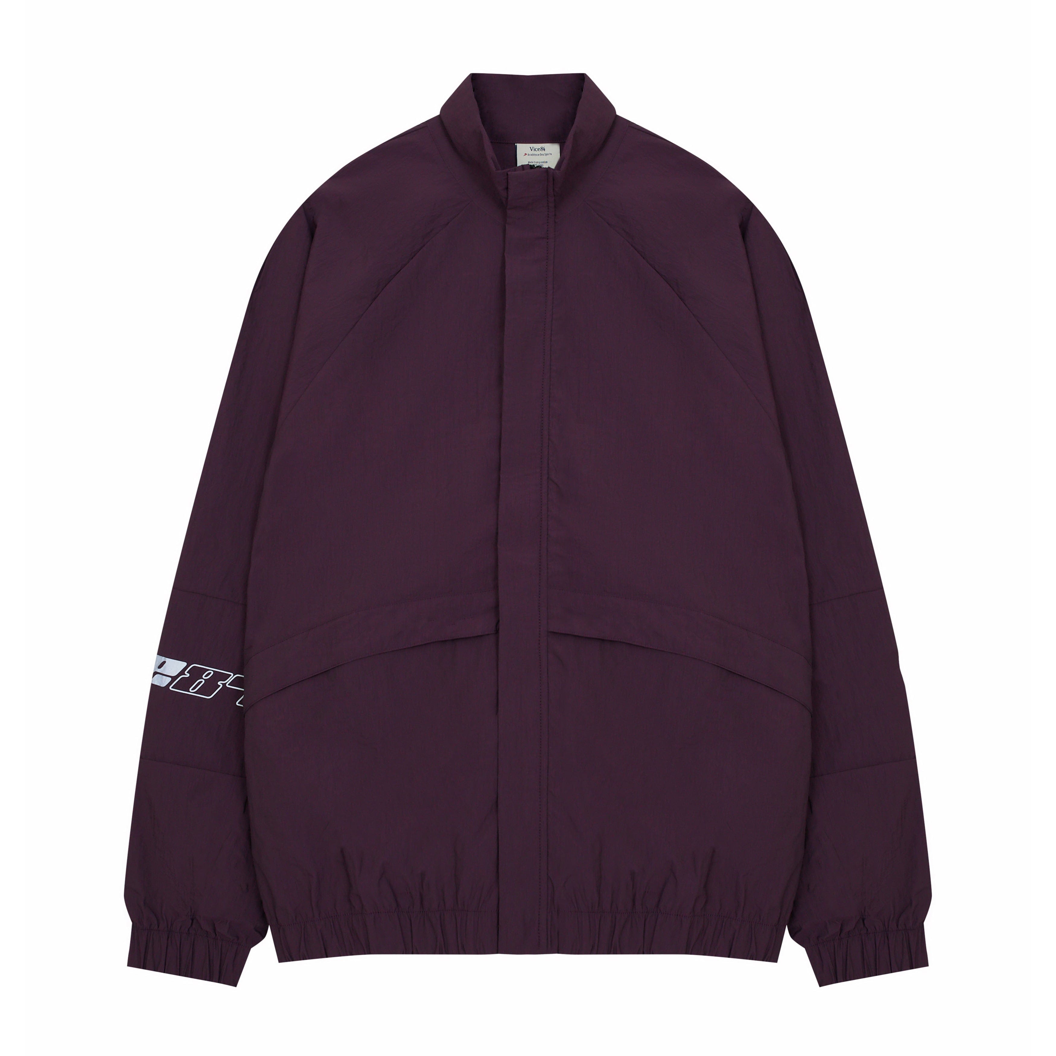 Vice 84 'Reflective Racer' Nylon Track Jacket - Burgundy