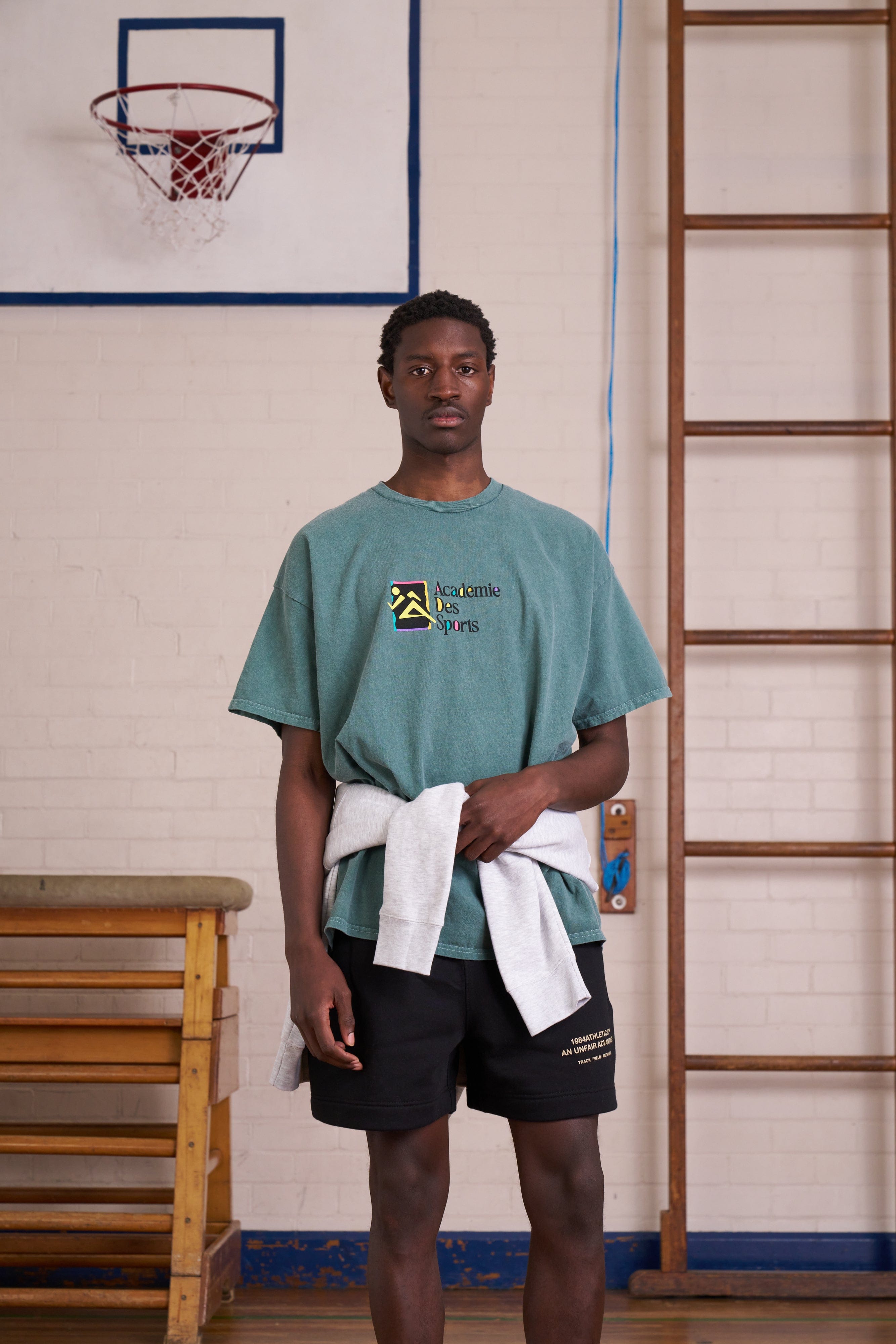 Vice 84 'Retro Runner' Vintage Washed Tee - Sage