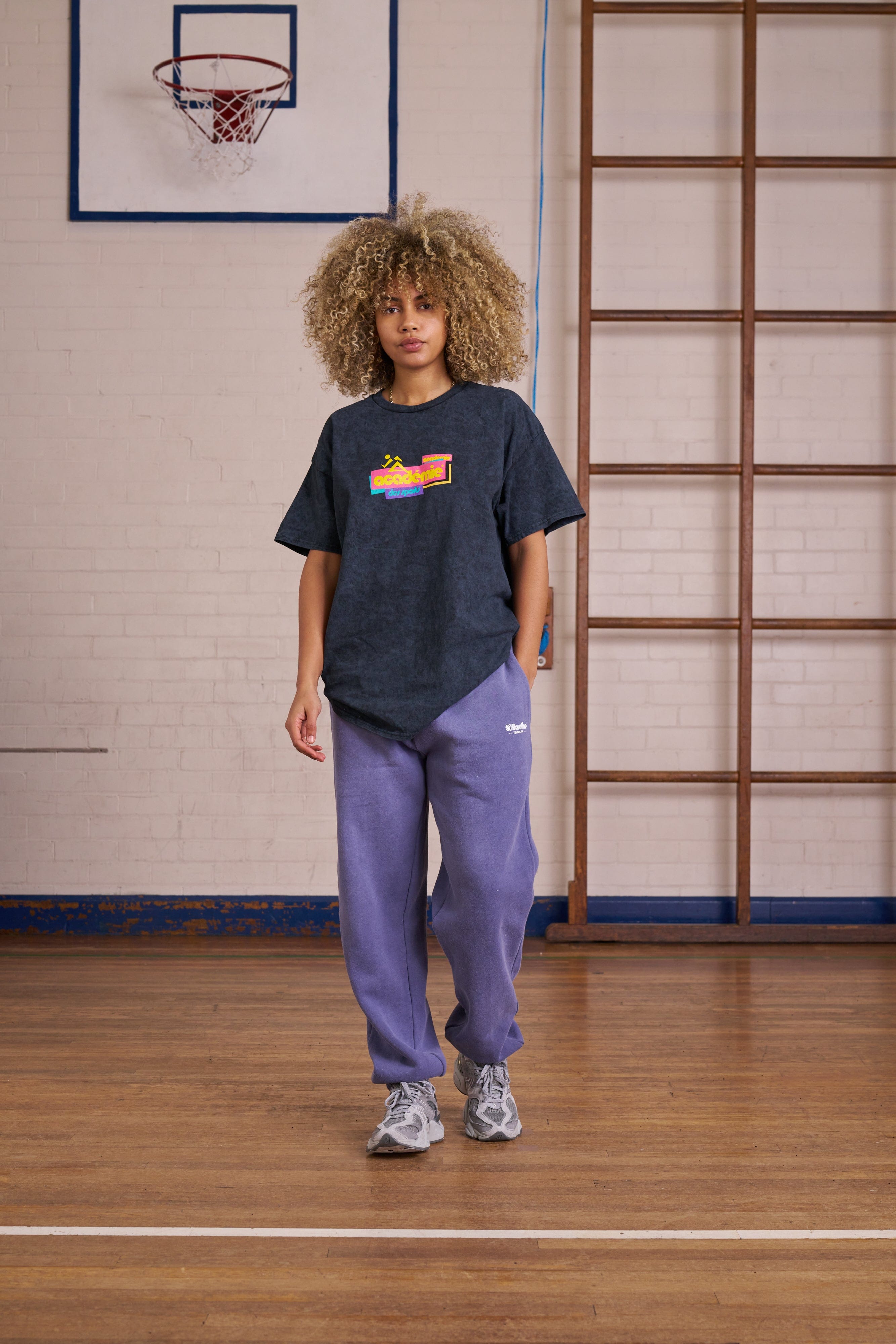 Vice 84 'Retro Runner' Acid Wash Tee - Black