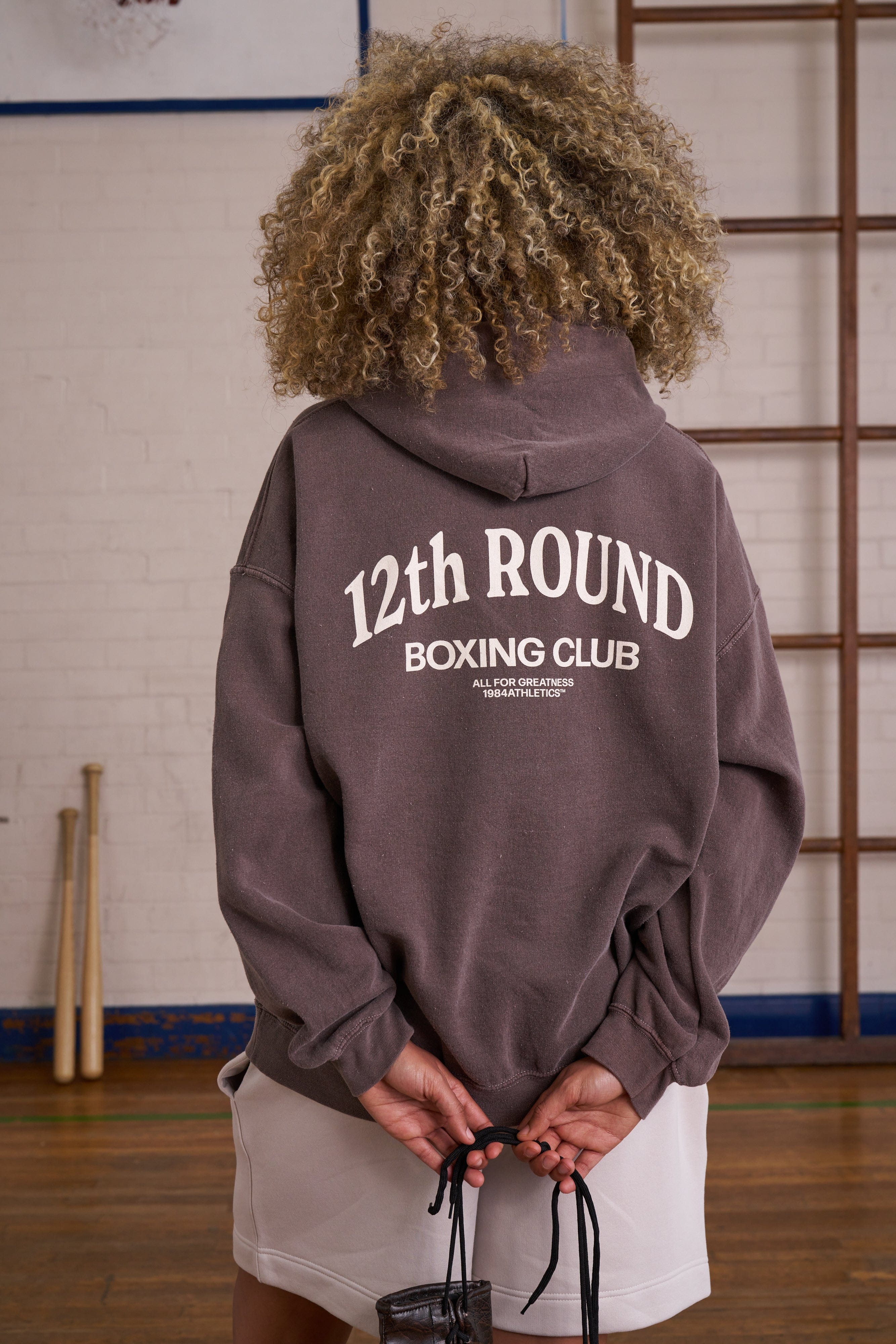 Vice 84 '12th Round' Hoodie - Vintage Washed Brown