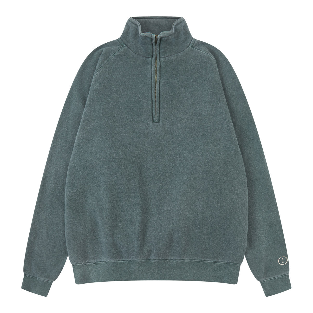 UN:IK Essentials Essentials Vintage Washed 1/4 Zip Sweatshirt - Forest