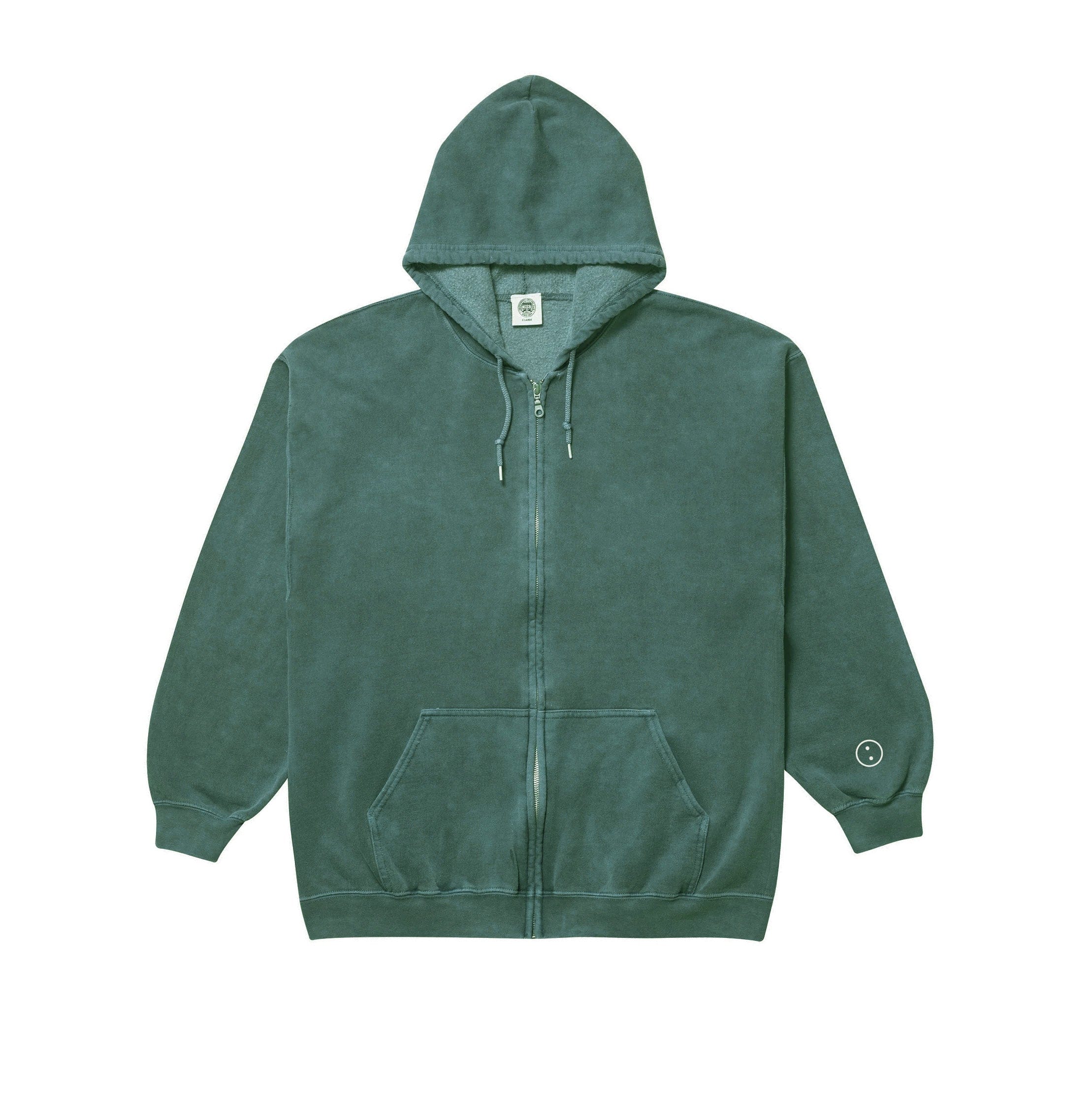 UN:IK Essentials Essentials Vintage Washed Zip Up Hoodie - Forest