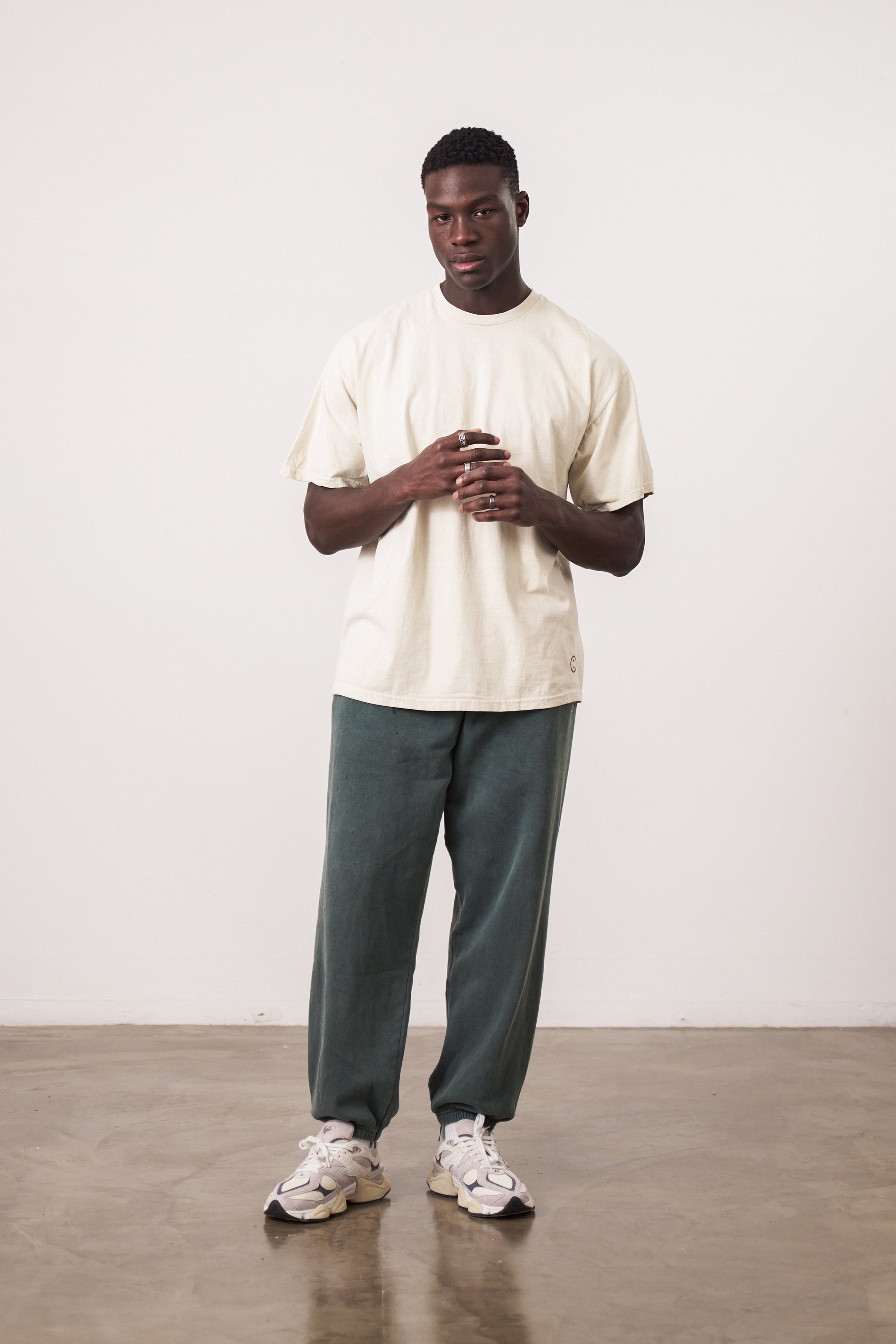 UN:IK Essentials Essentials Vintage Washed Tee - Ivory