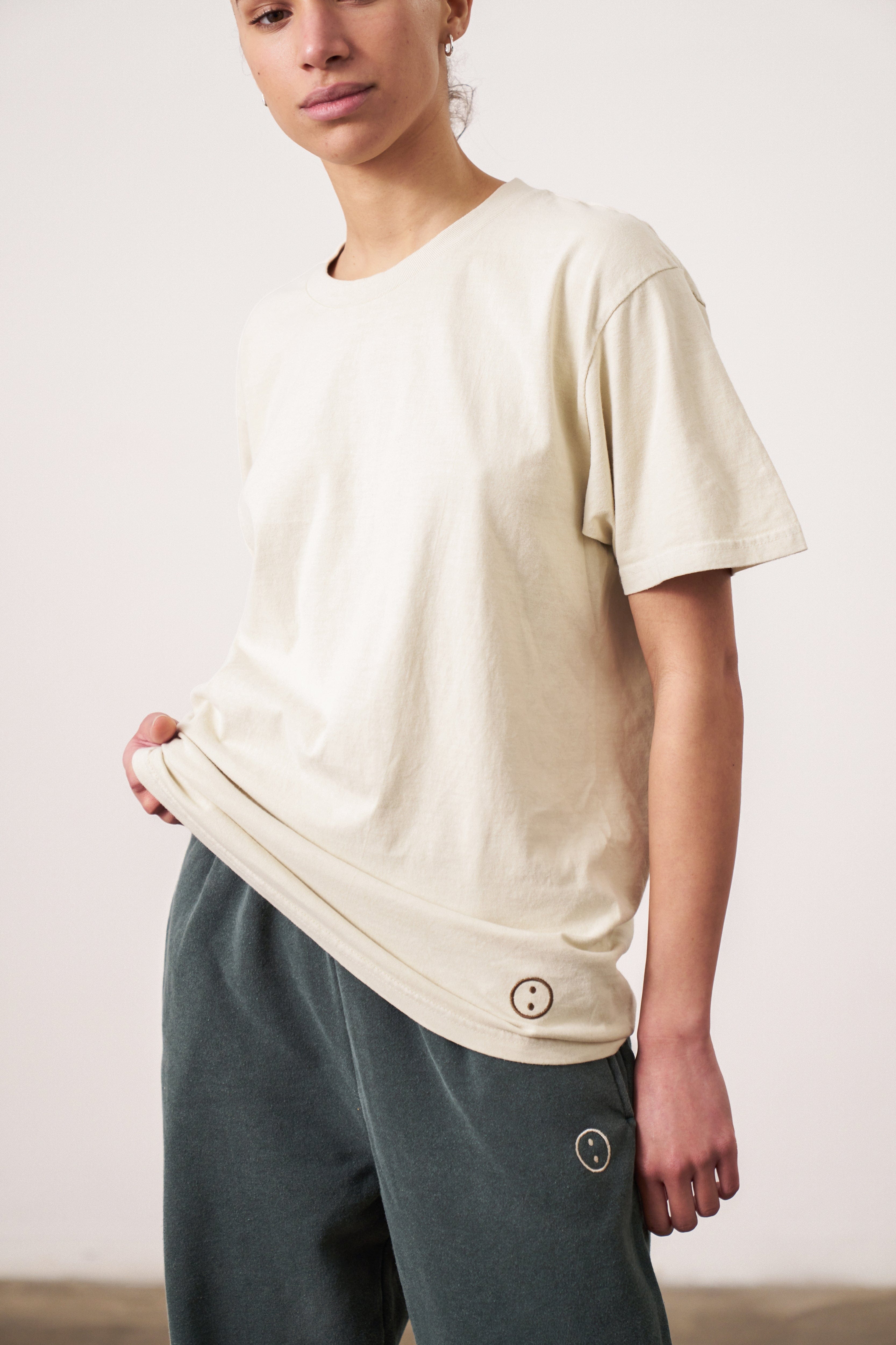 UN:IK Essentials Essentials Vintage Washed Tee - Ivory