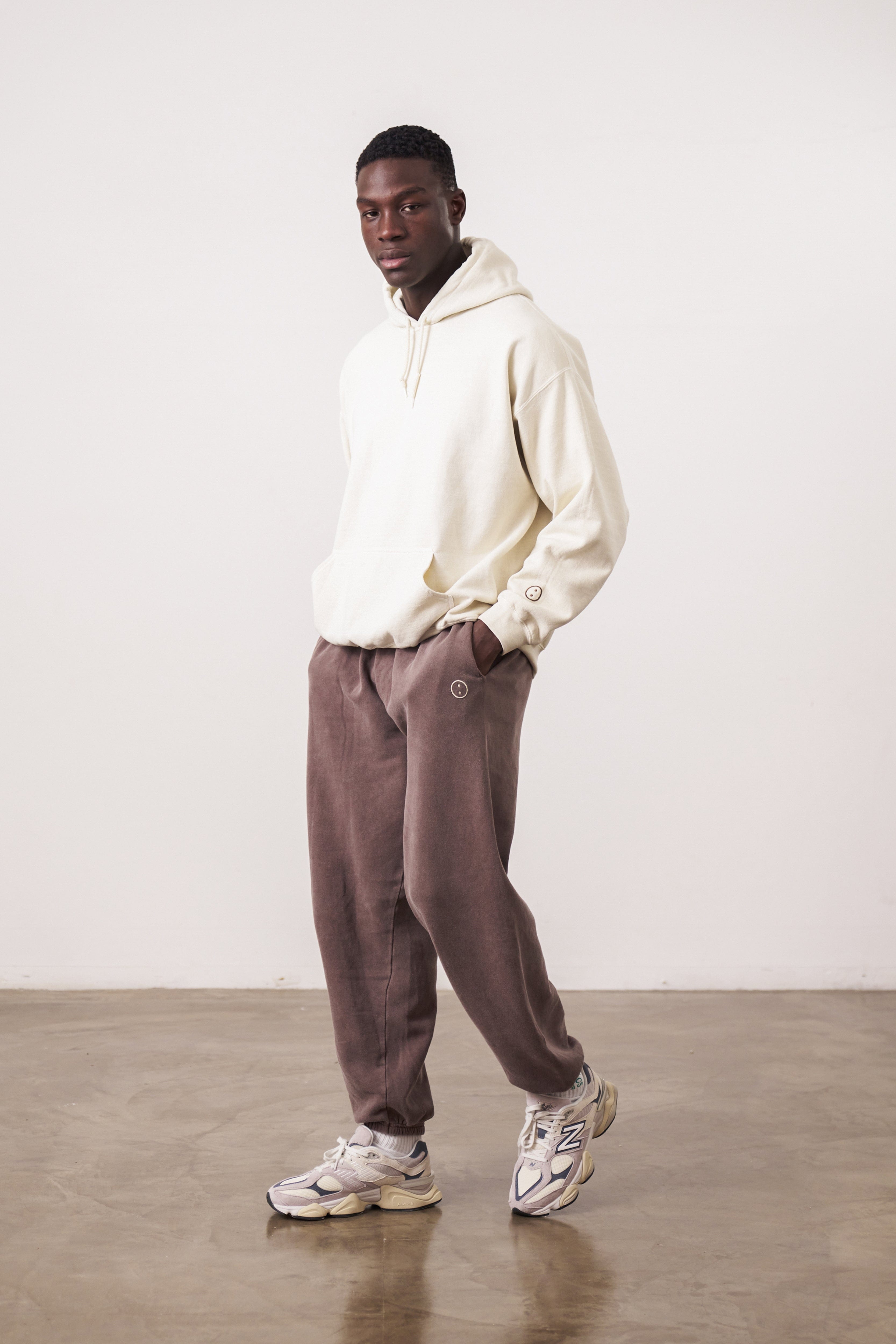 UN:IK Essentials Essentials Vintage Washed Hoodie - Ivory