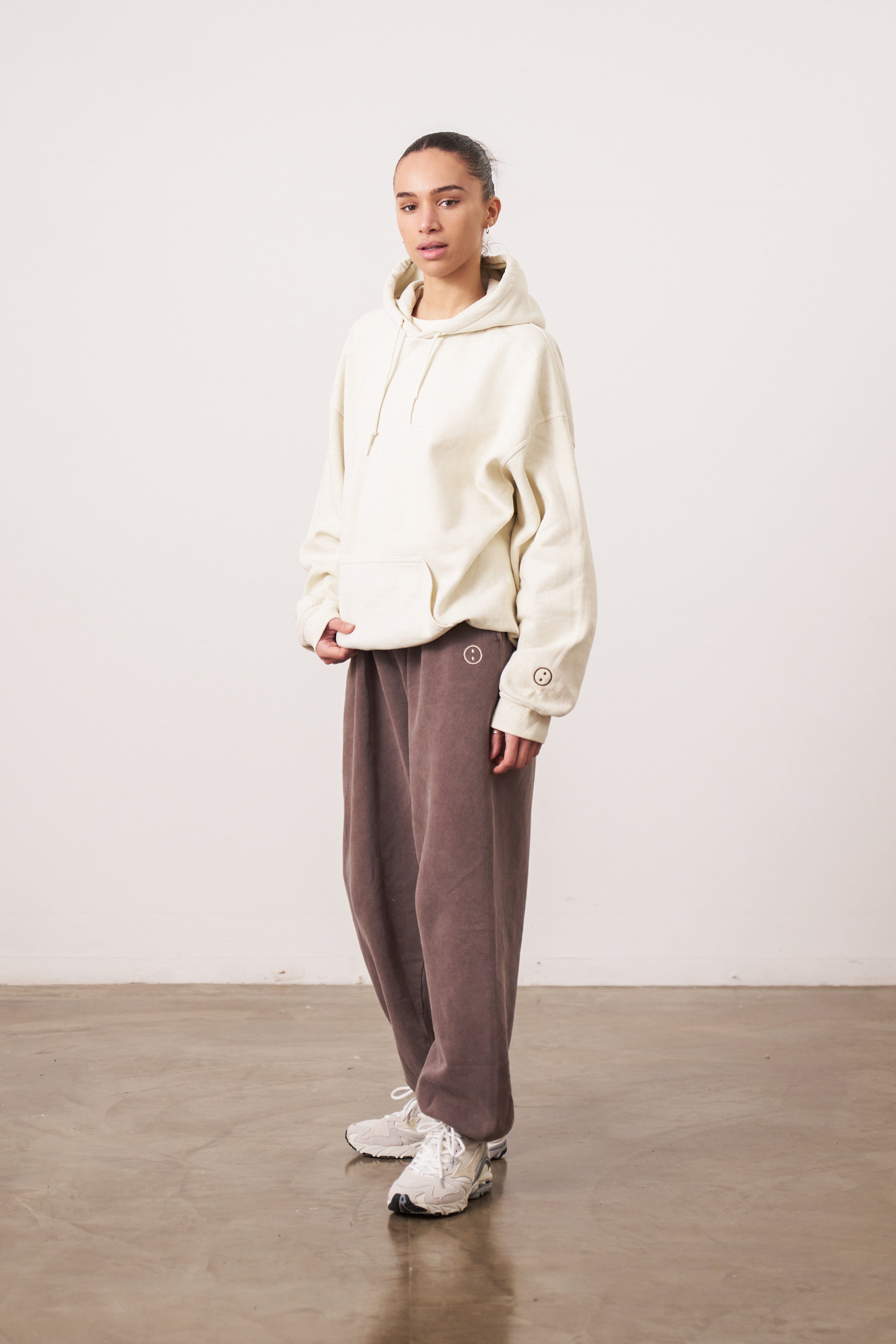 UN:IK Essentials Essentials Vintage Washed Hoodie - Ivory