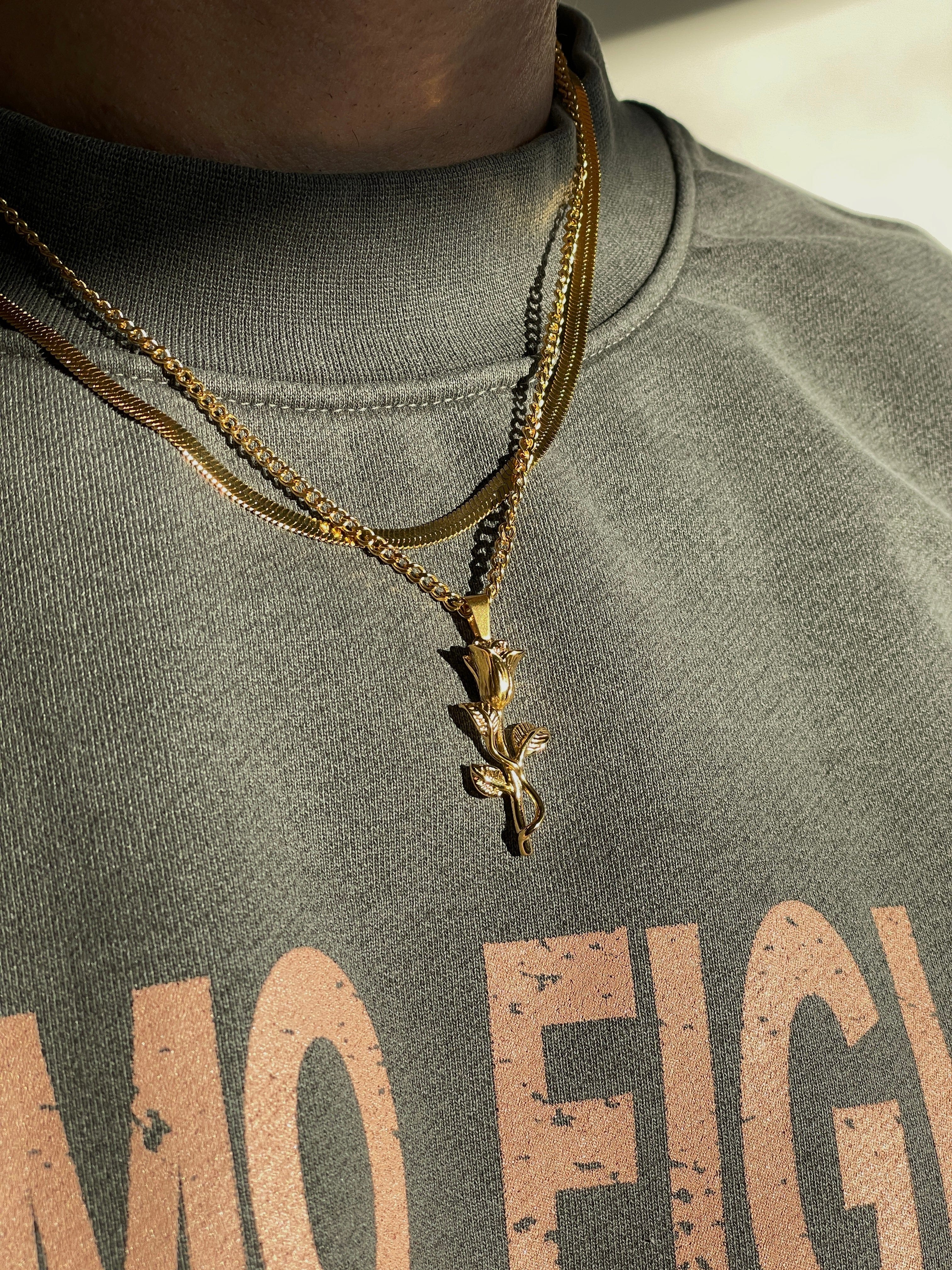UN:IK Jewellery Valentine Pendant Necklace - Silver / Gold