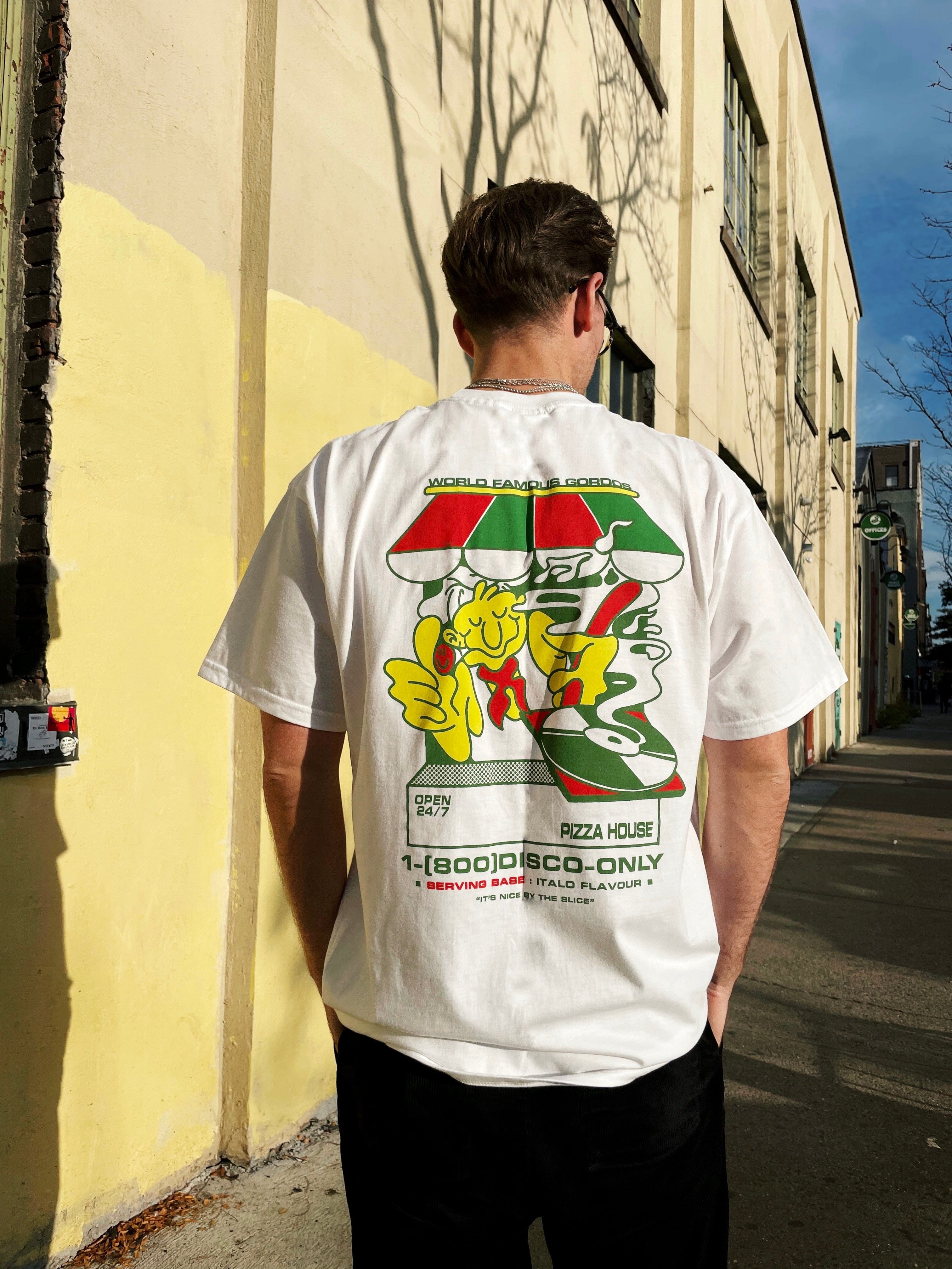 Gordos Pizzeria World Famous Gordos 'Nice By The Slice' Tee - White