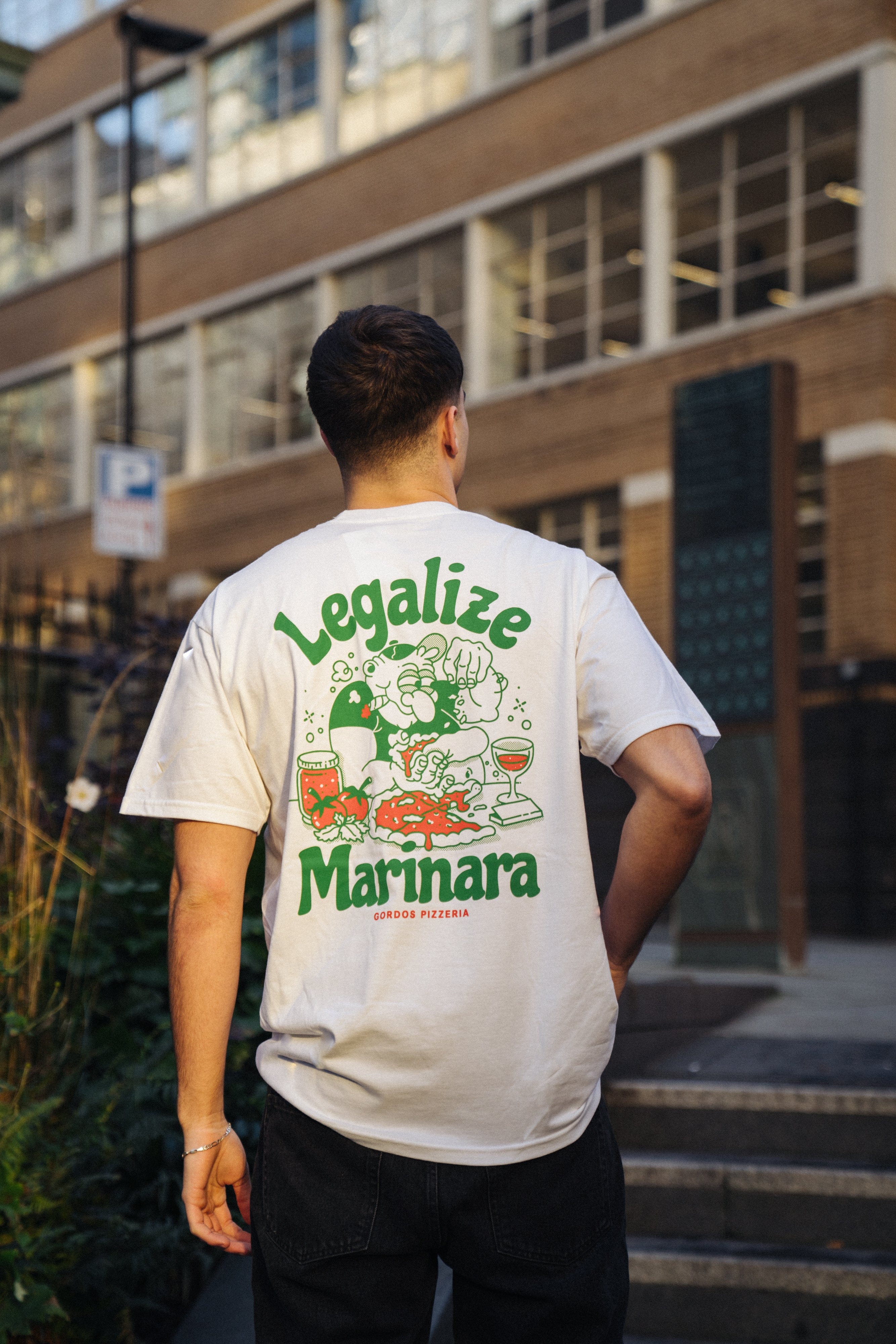 Gordos Pizzeria World Famous Gordos 'Legalize Marinara' Tee - White