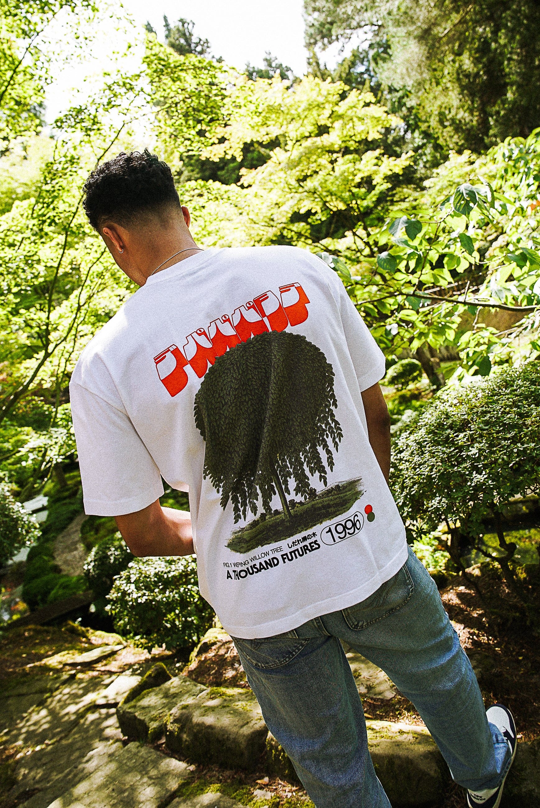 A Thousand Futures x GK 'Weeping Willow' Tee - White