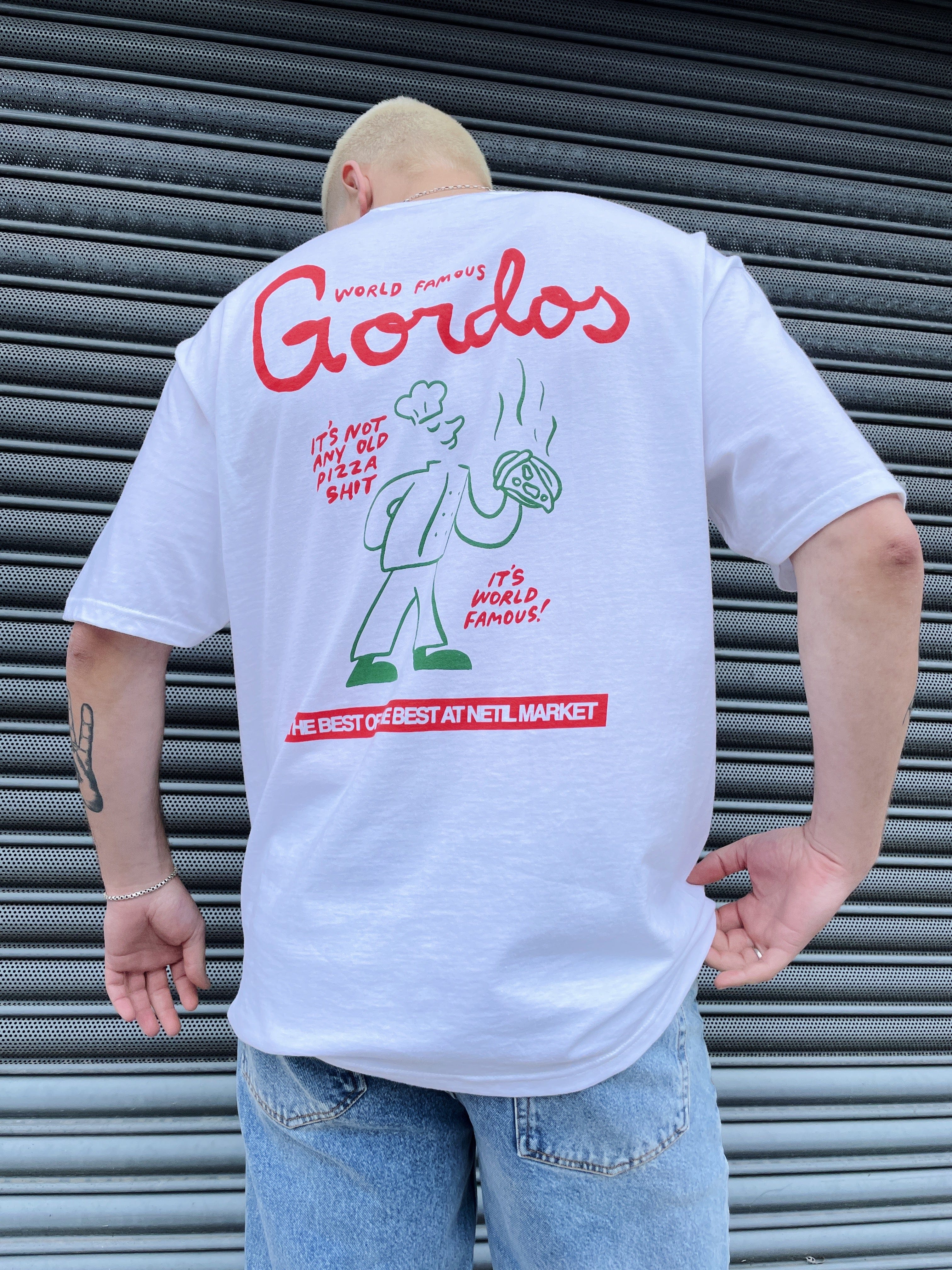 Gordos Pizzeria World Famous Gordos x Hephee 'World Famous' Tee - White