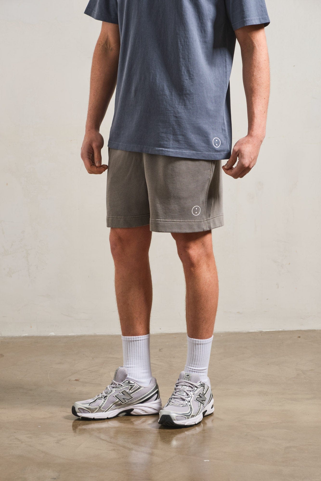 UN:IK Essentials Essentials Premium Faded Jogger Shorts - Vintage Grey