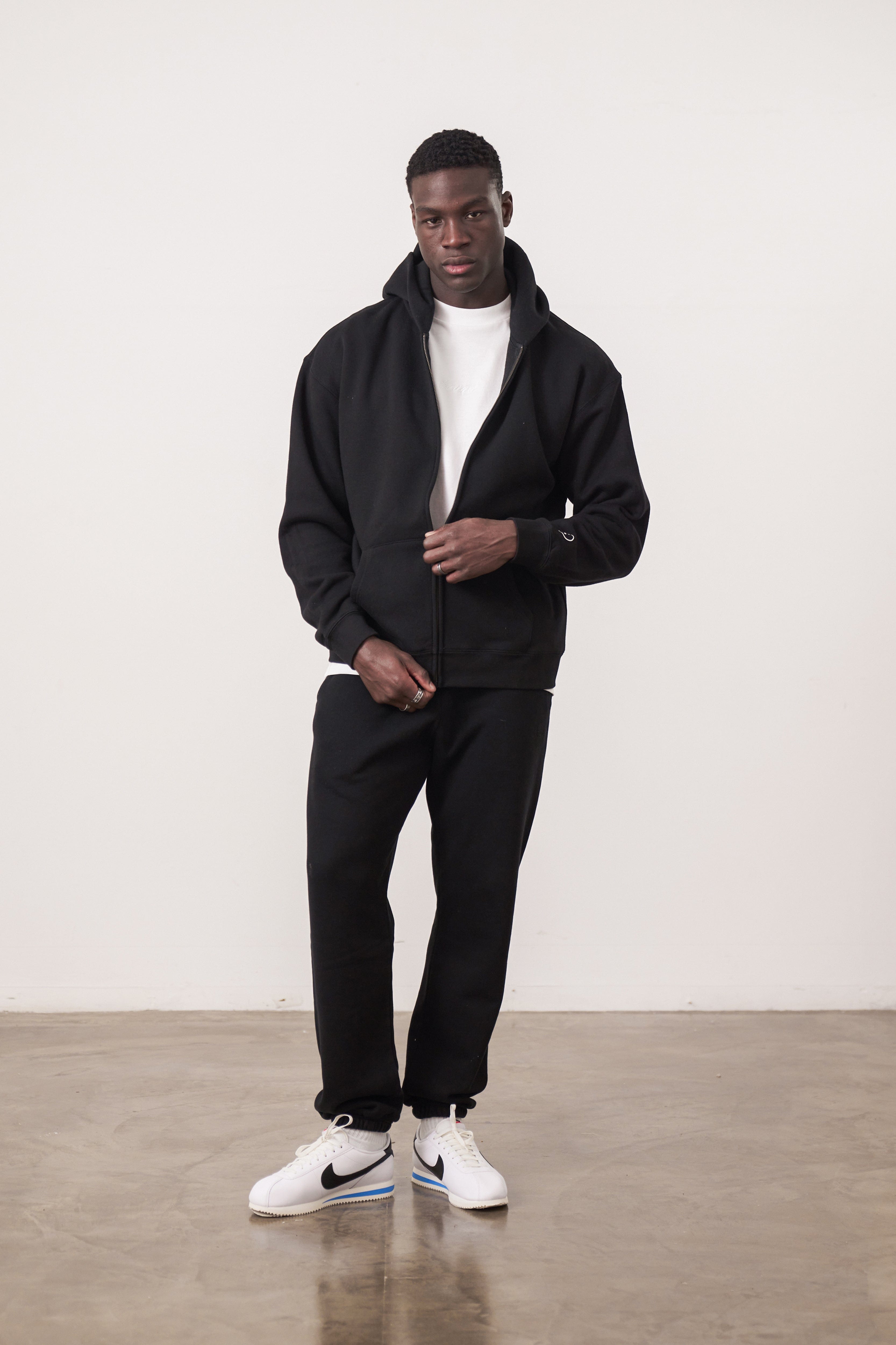 UN:IK Essentials Essentials Premium Zip Up Hoodie - Black