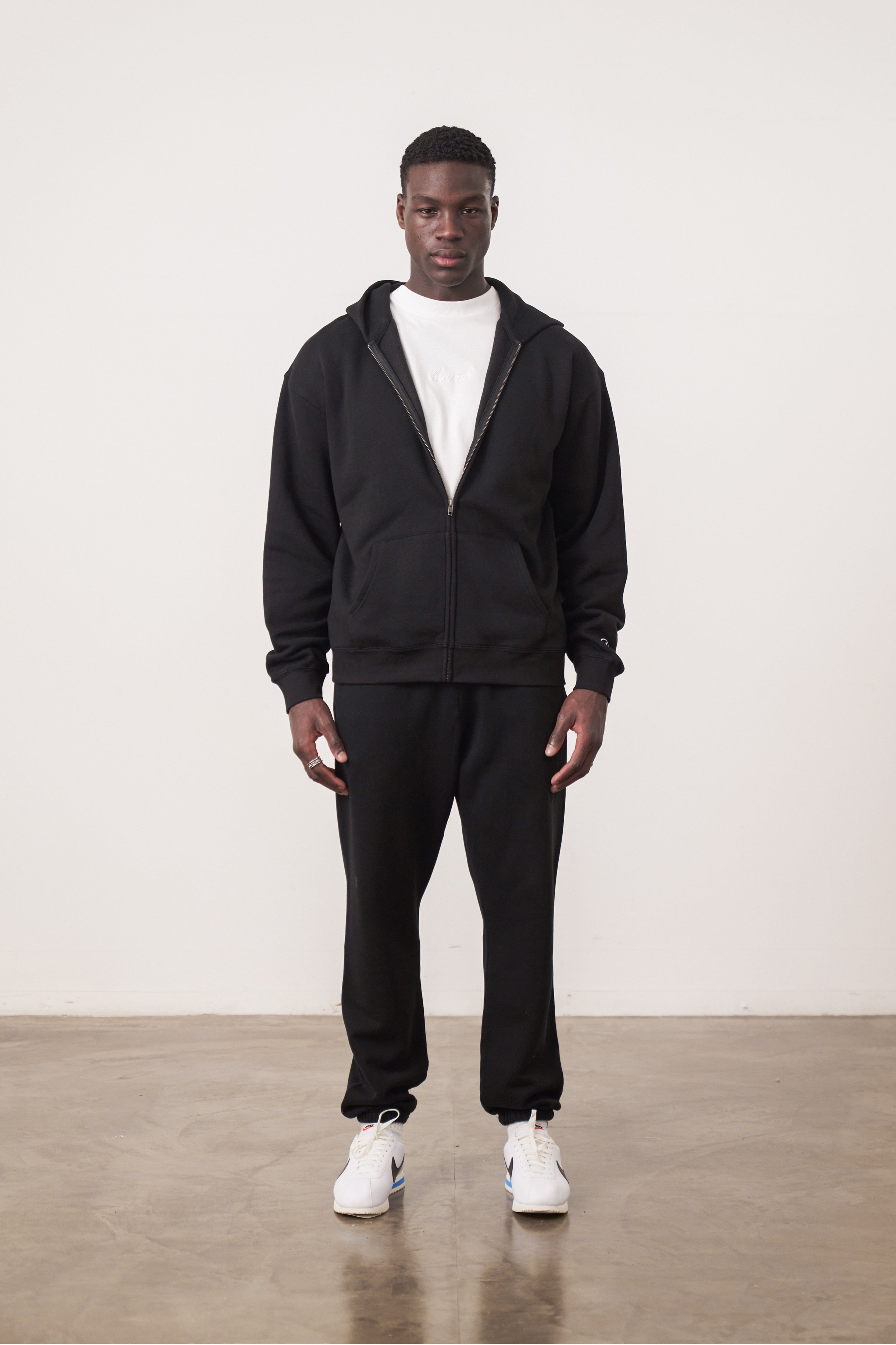 UN:IK Essentials Essentials Premium Zip Up Hoodie - Black