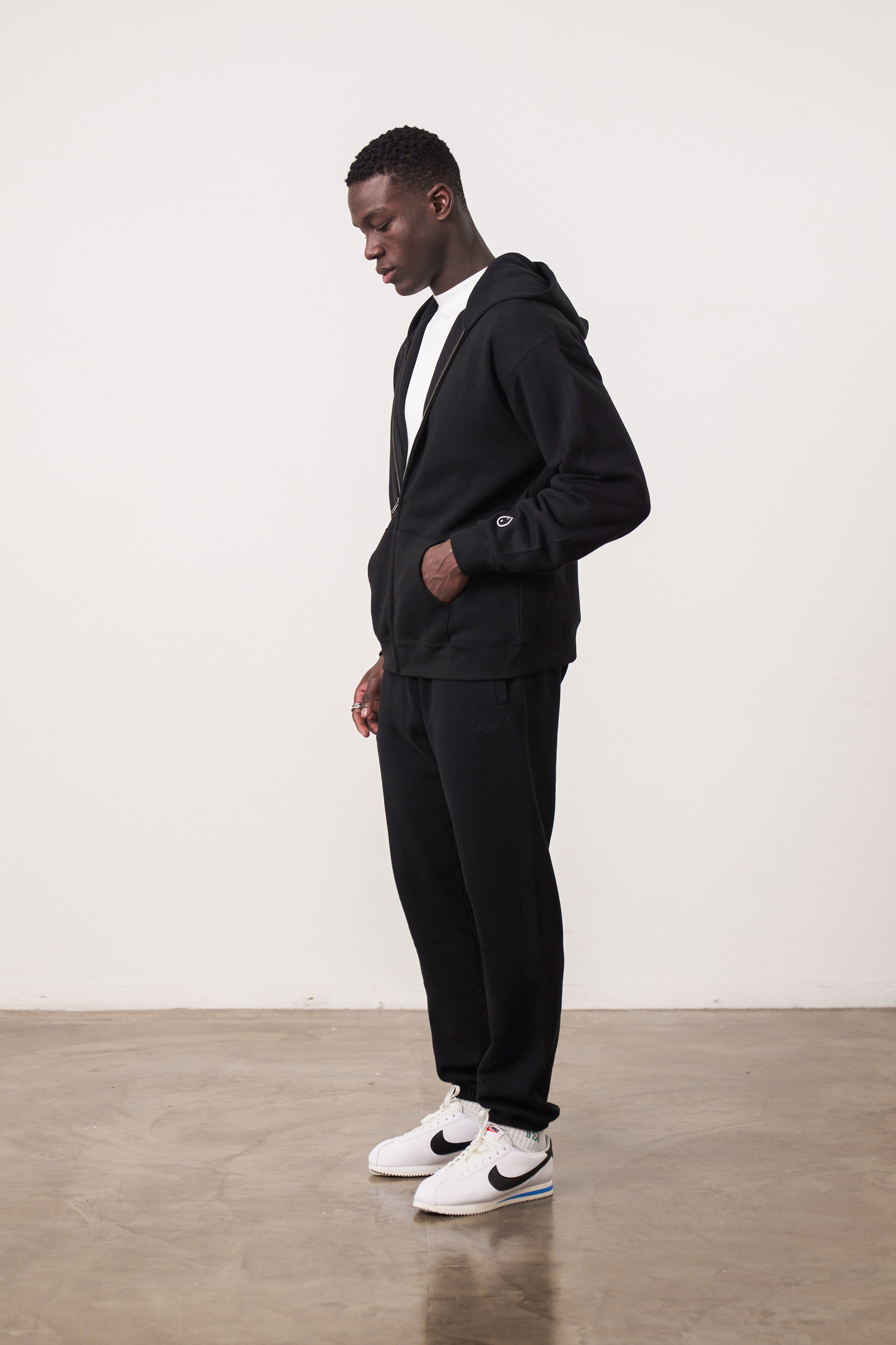 UN:IK Essentials Essentials Premium Zip Up Hoodie - Black