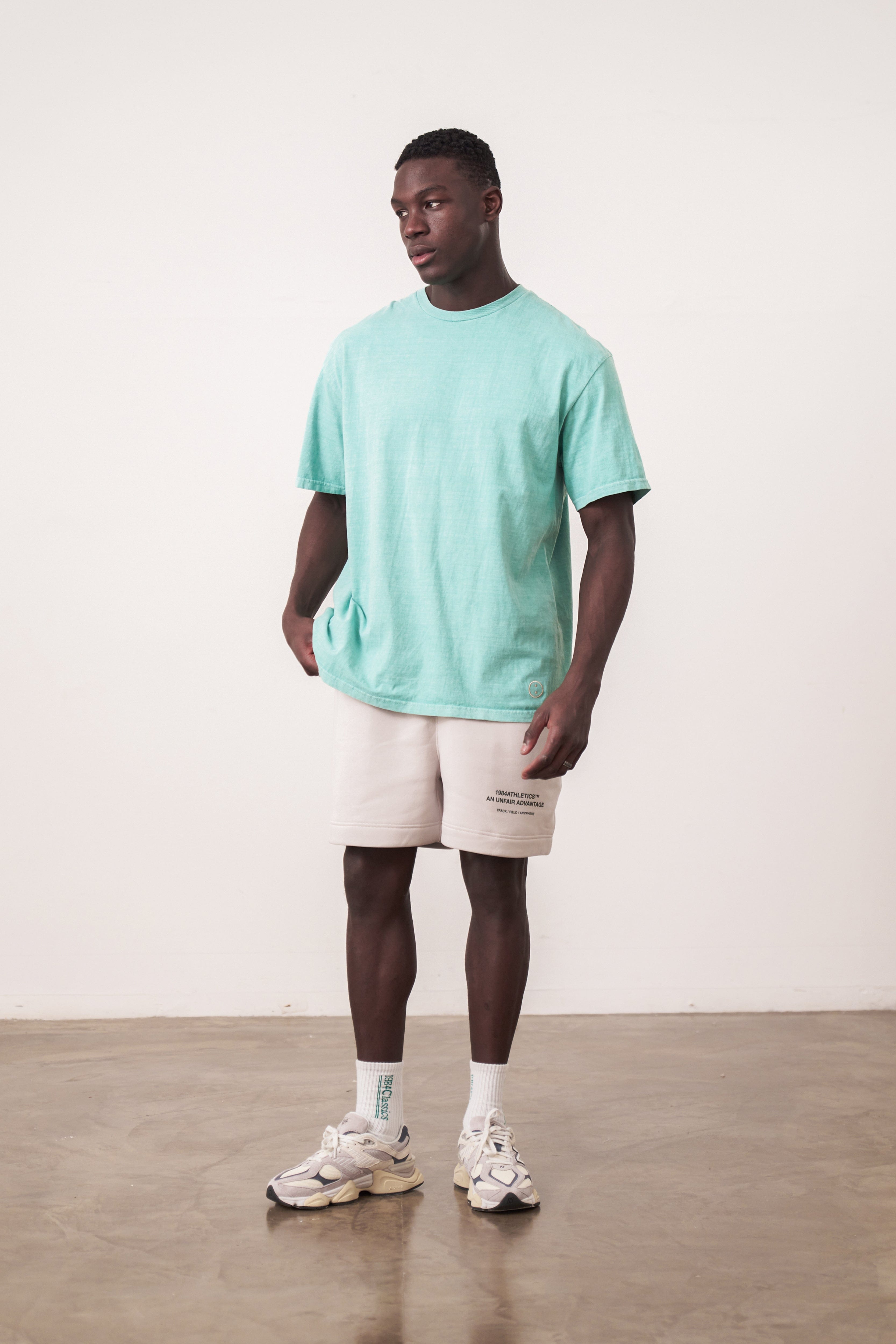 UN:IK Essentials Essentials Vintage Washed Tee - Seafoam