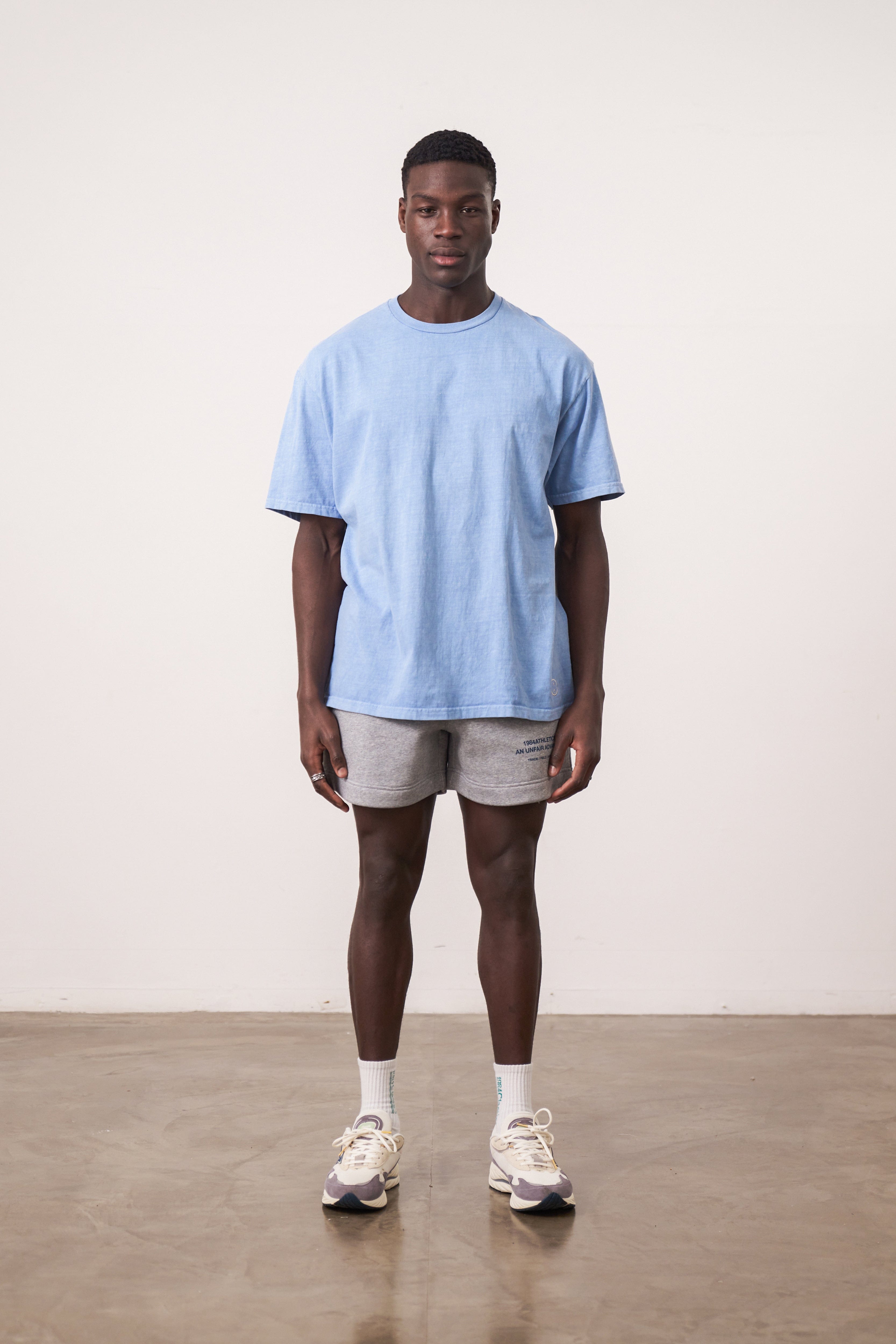 UN:IK Essentials Essentials Vintage Washed Tee - Powder Blue
