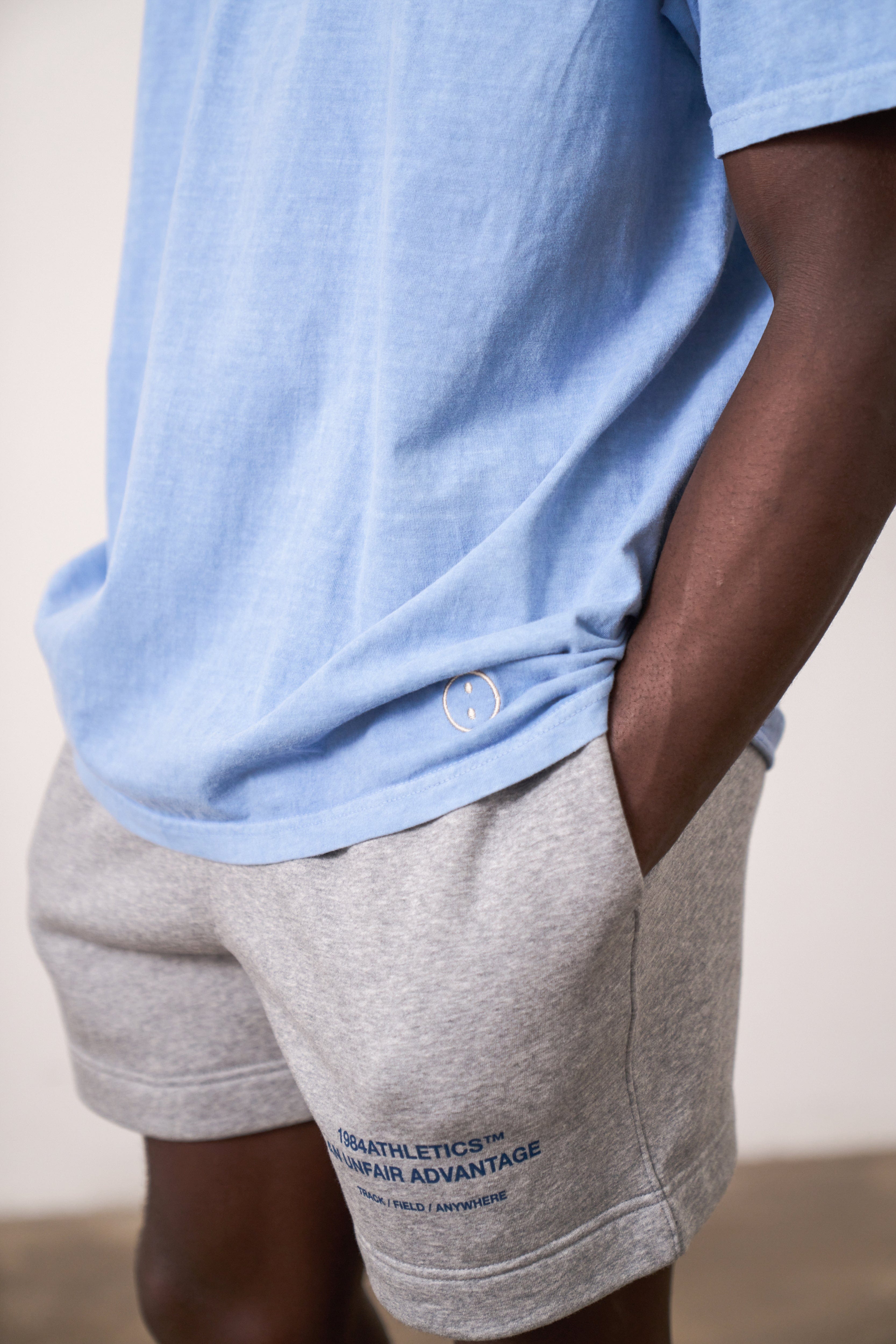 UN:IK Essentials Essentials Vintage Washed Tee - Powder Blue