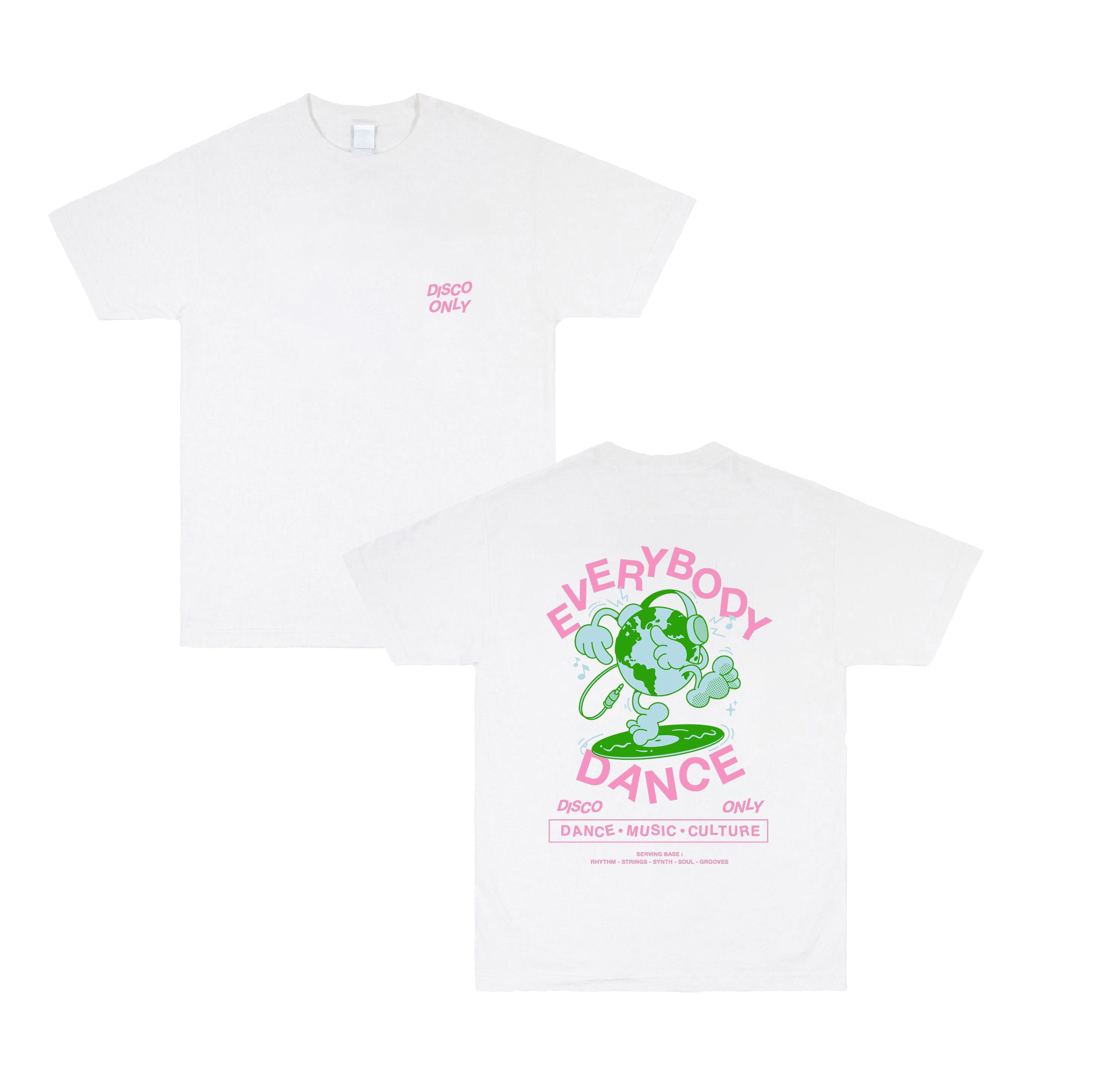 DISCO ONLY 'Everybody Dance' Tee - White