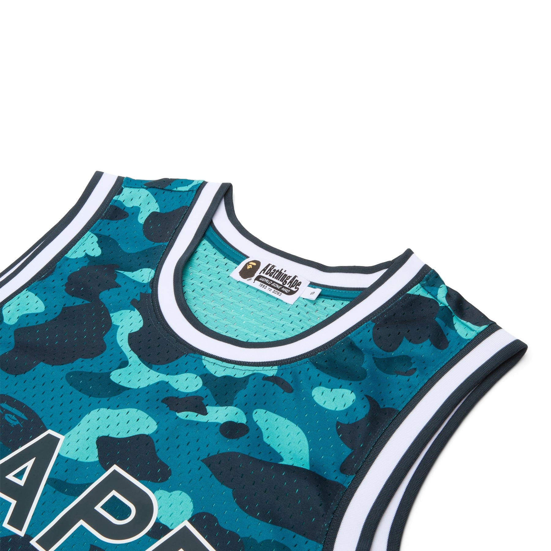 BAPE A Bathing Ape Color Camo Mesh Multi Logo Relaxed Fit Tank Top M (Green)