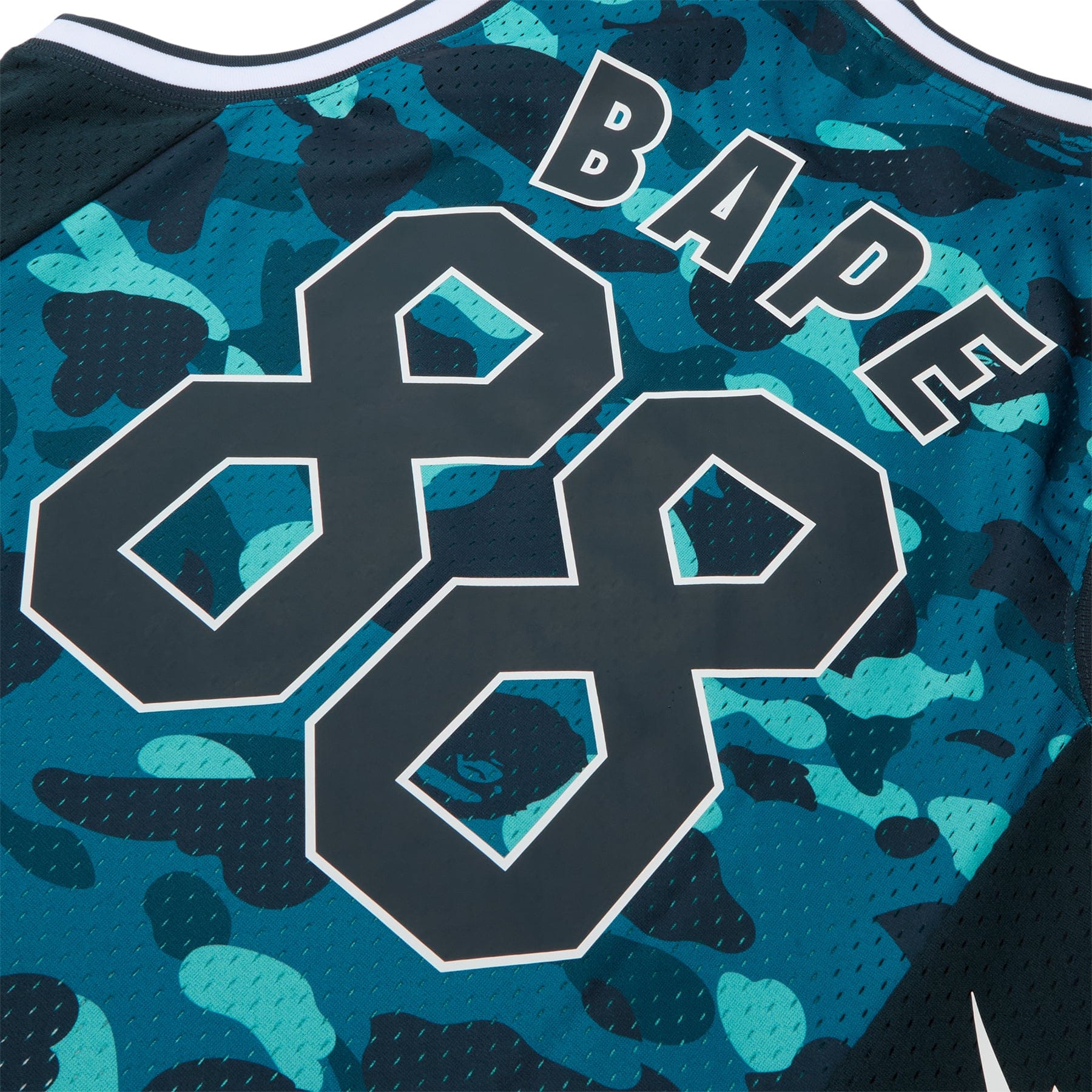 BAPE A Bathing Ape Color Camo Mesh Multi Logo Relaxed Fit Tank Top M (Green)