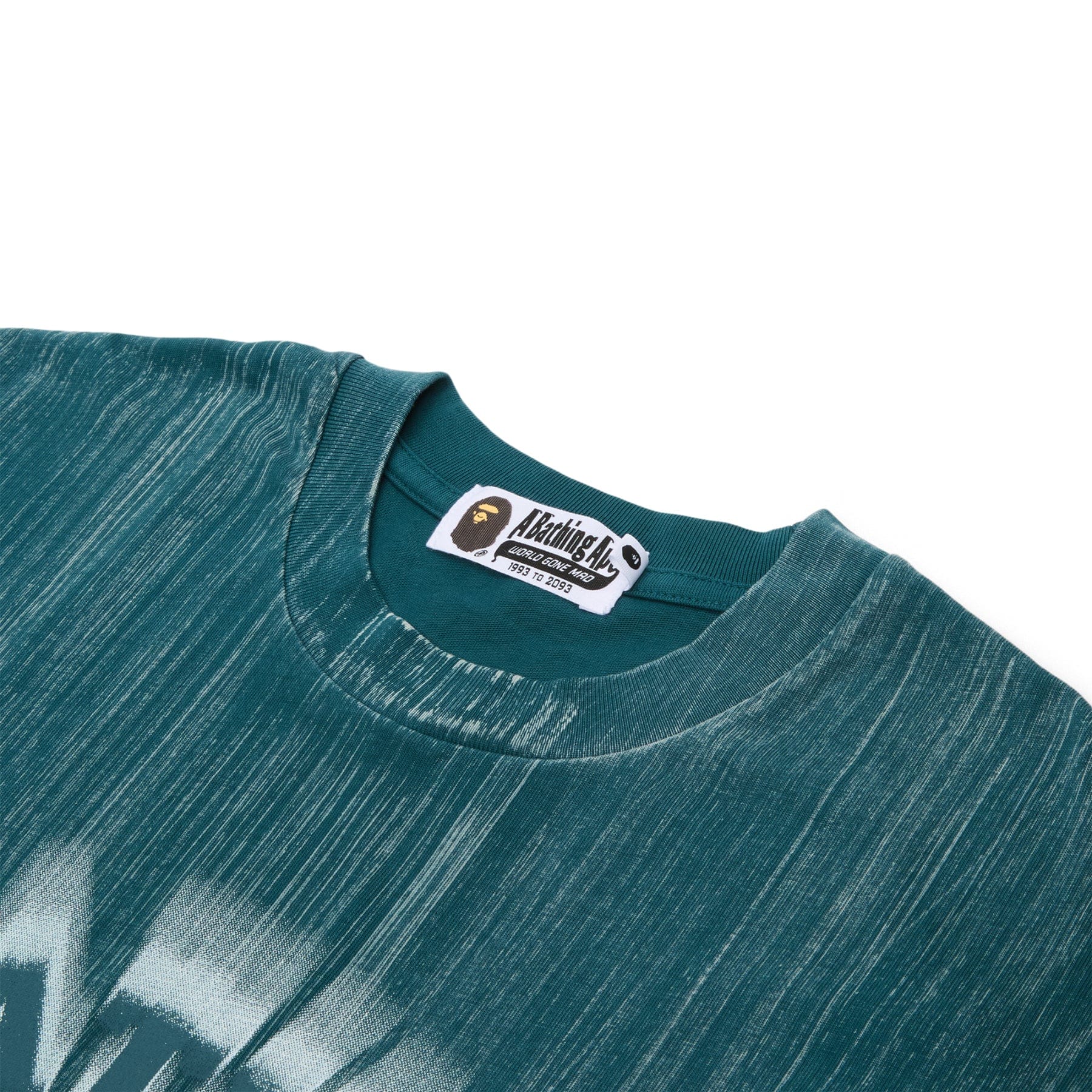 BAPE A Bathing Ape Brush College Relaxed Fit Tee M (Green)