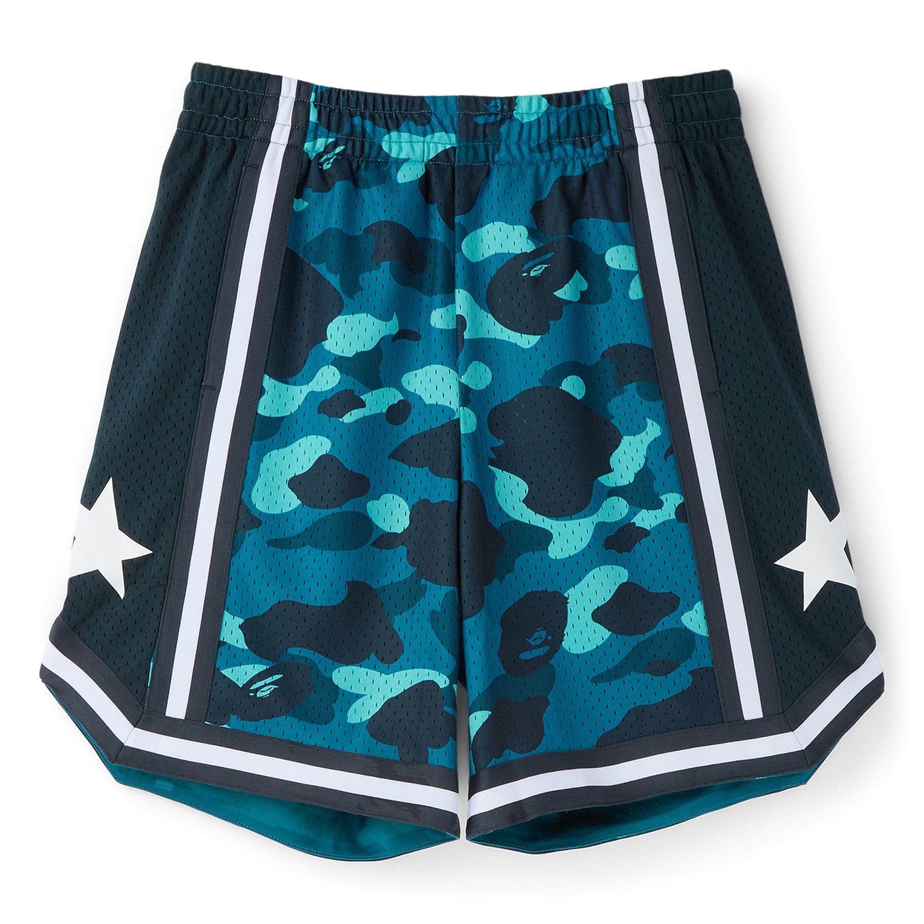 BAPE A Bathing Ape Color Camo Mesh Relaxed Fit Shorts M (Green)