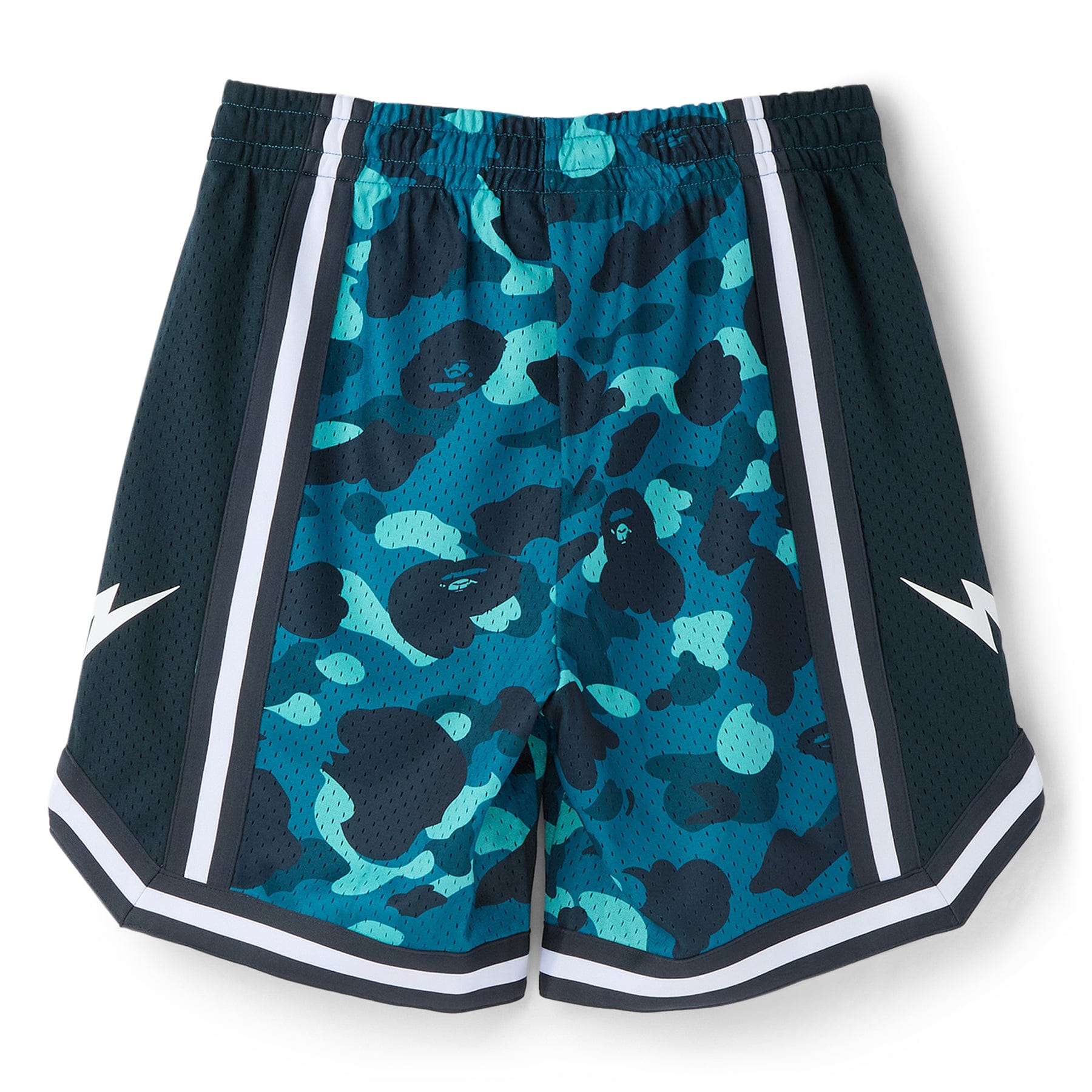 BAPE A Bathing Ape Color Camo Mesh Relaxed Fit Shorts M (Green)