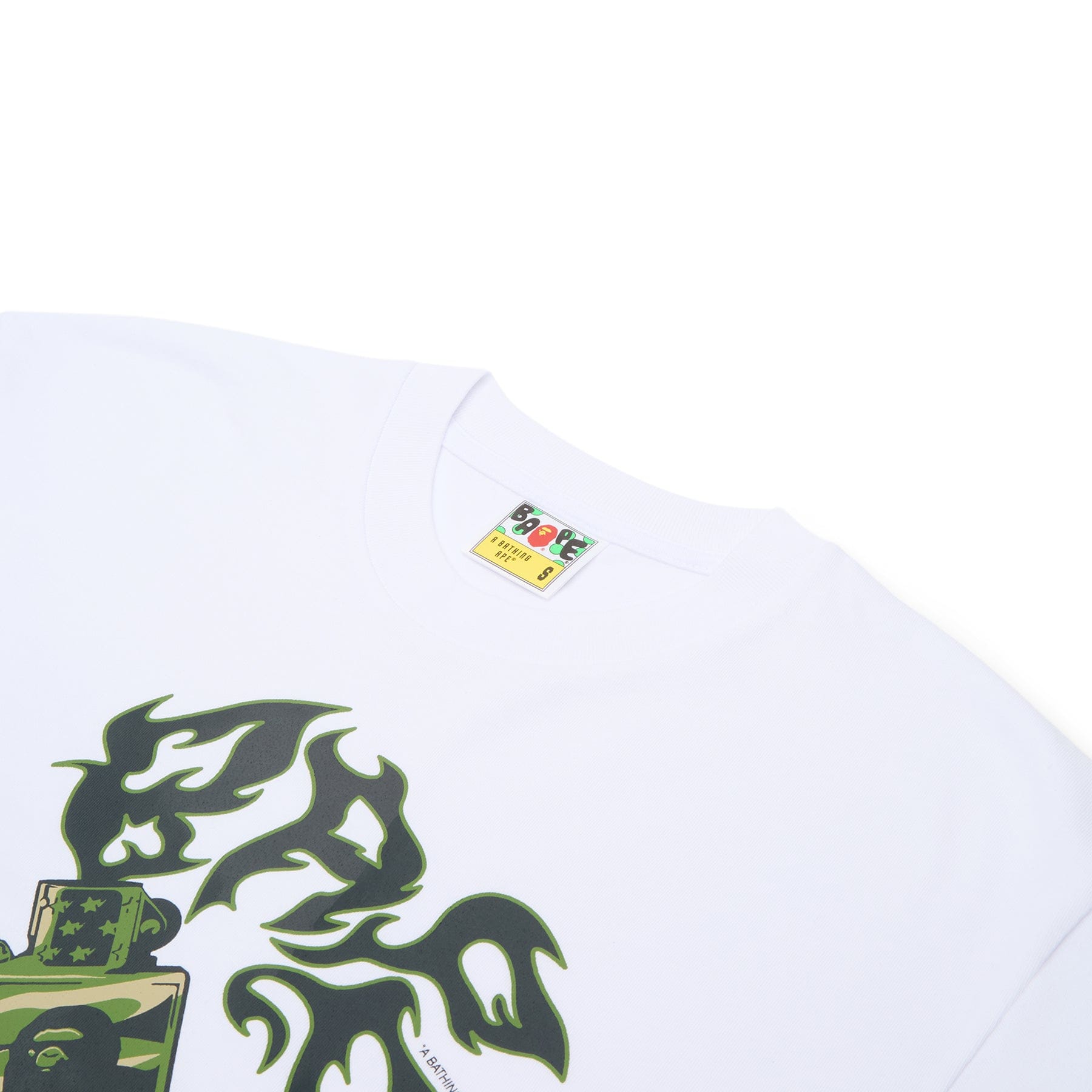 BAPE A Bathing Ape Bape Lighter Relaxed Fit Tee M (White)