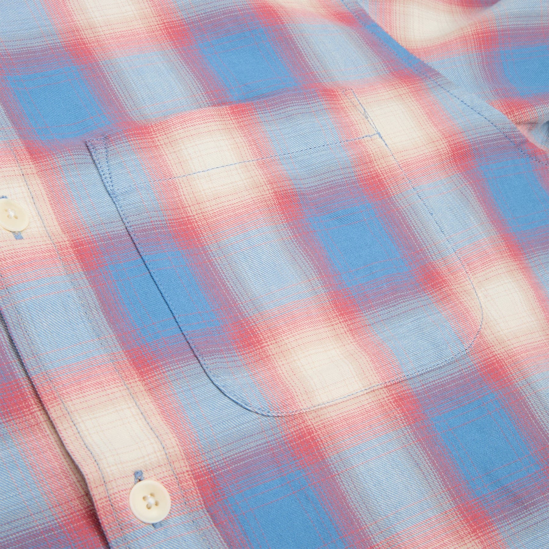 Stussy Beach Ombre Plaid Shirt (Blue)