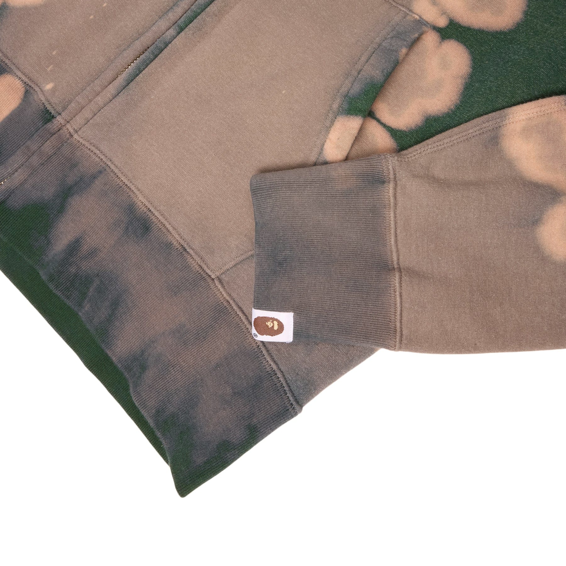 BAPE A Bathing Ape Hand Dye Shark Full Zip Hoodie (Green)