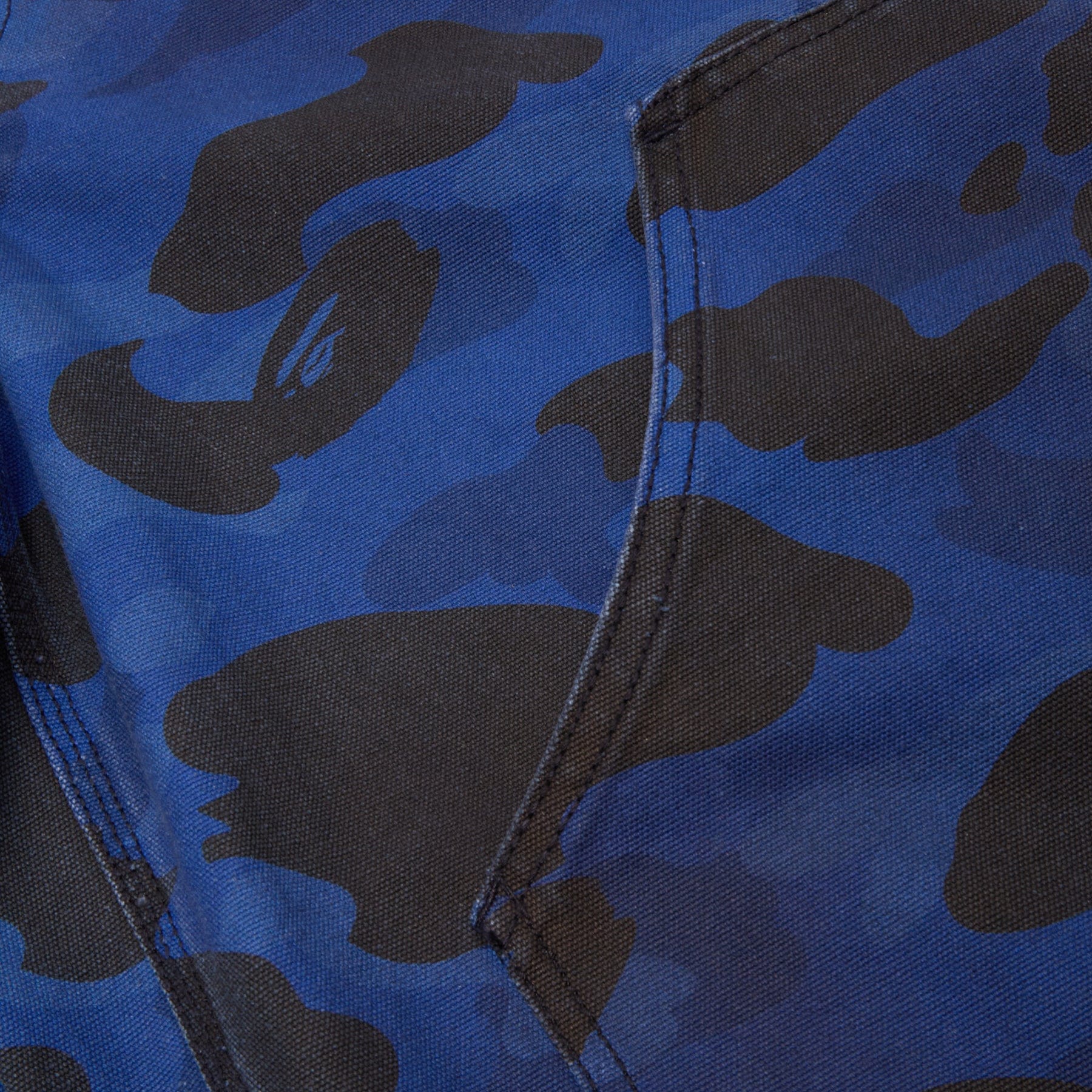 BAPE A Bathing Ape Solid 1St Camo Garment Dyed Relaxed Fit Work Shorts M (Navy)