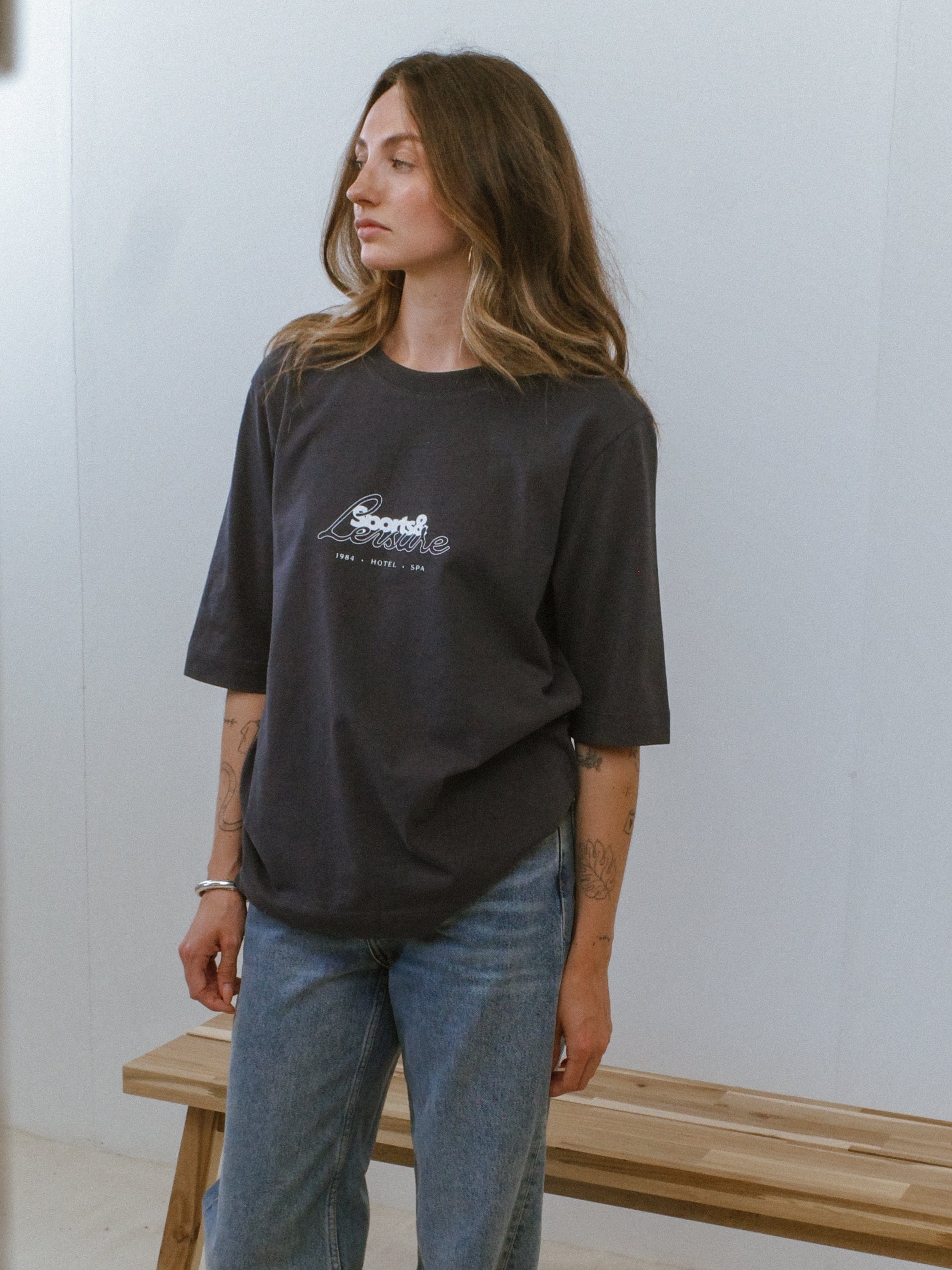 Vice 84 Selects by Chloe Hayward Vice 84 WMNS 'Sports Leisure' Box Organic Tee - Ink Navy