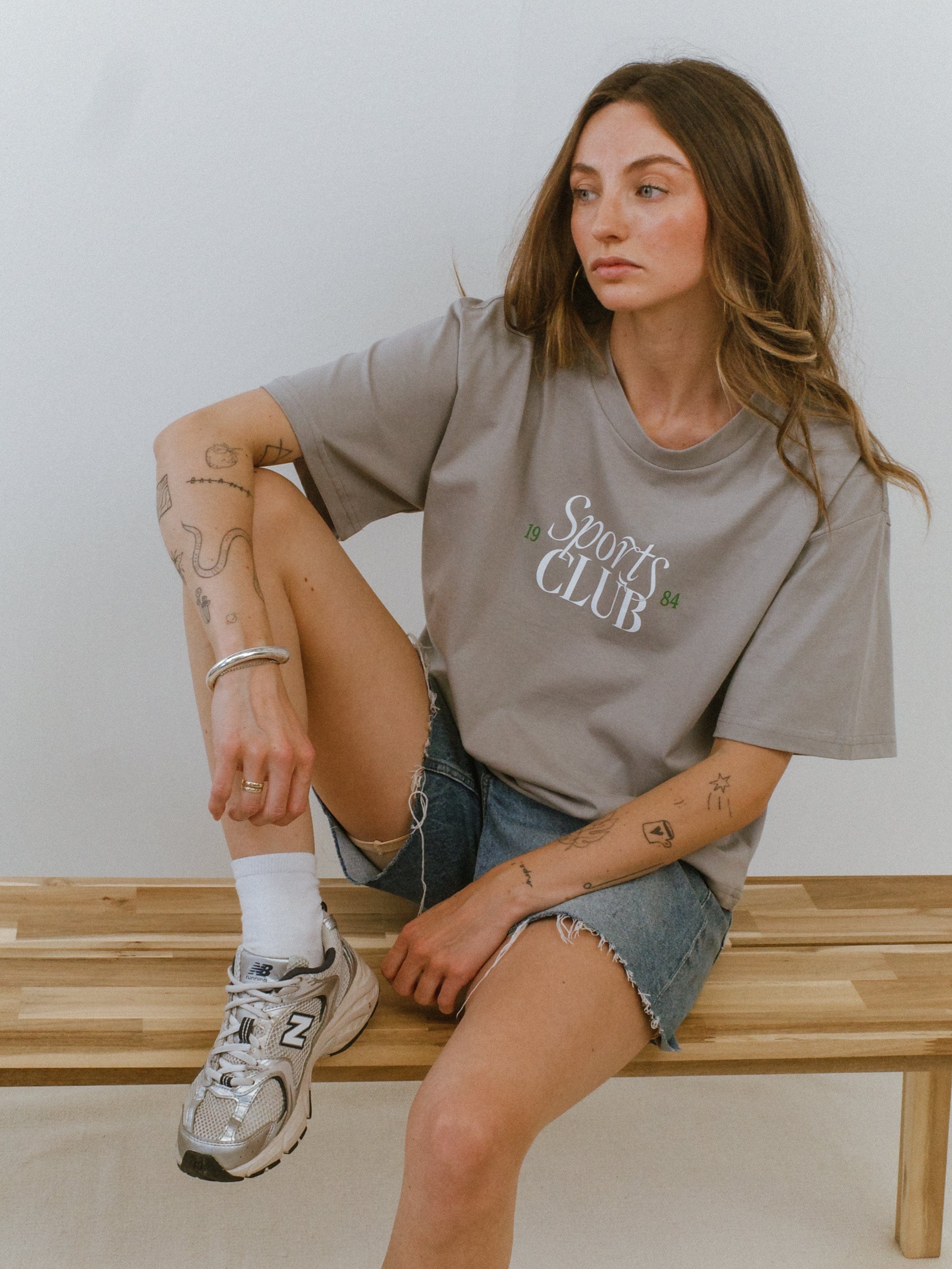 Vice 84 Selects by Chloe Hayward Vice 84 WMNS 'Sports Club' Staple Tee - Storm Grey