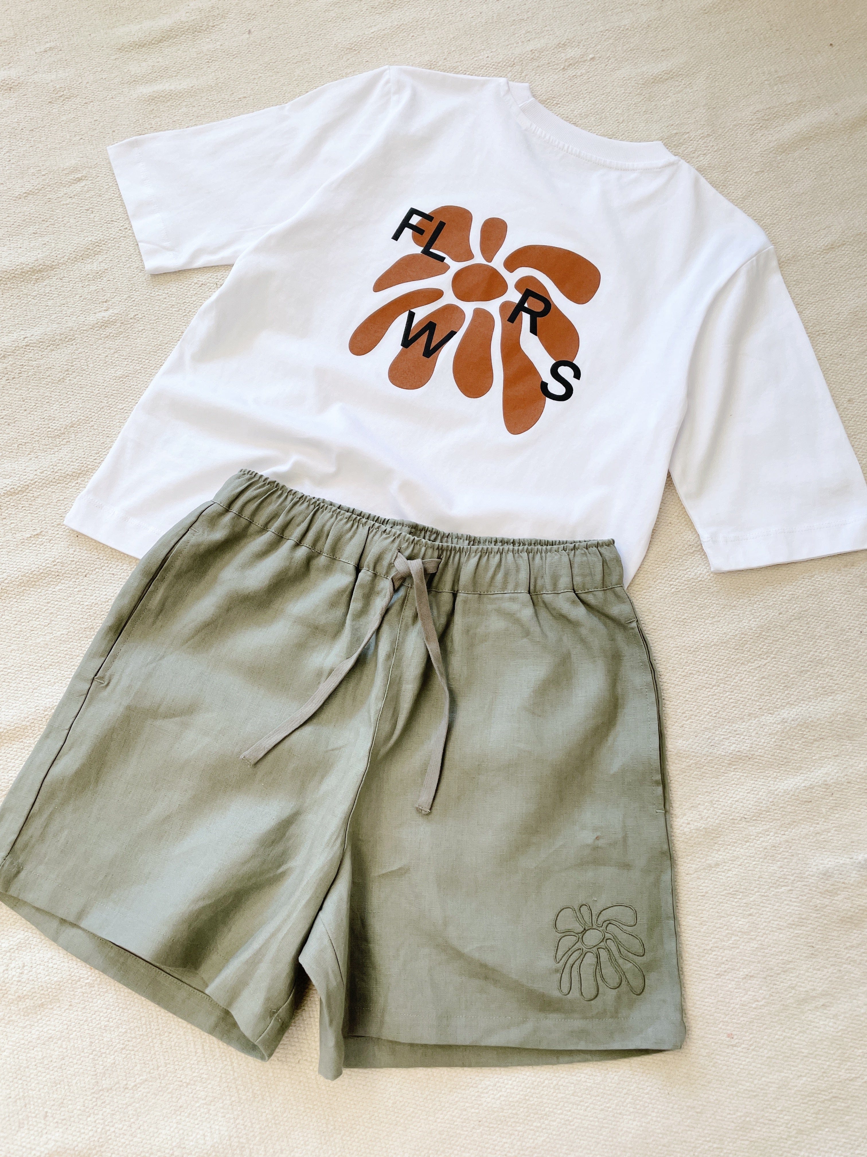 FLWRS by Chloe Hayward FLWRS Organic Boxy Tee - White
